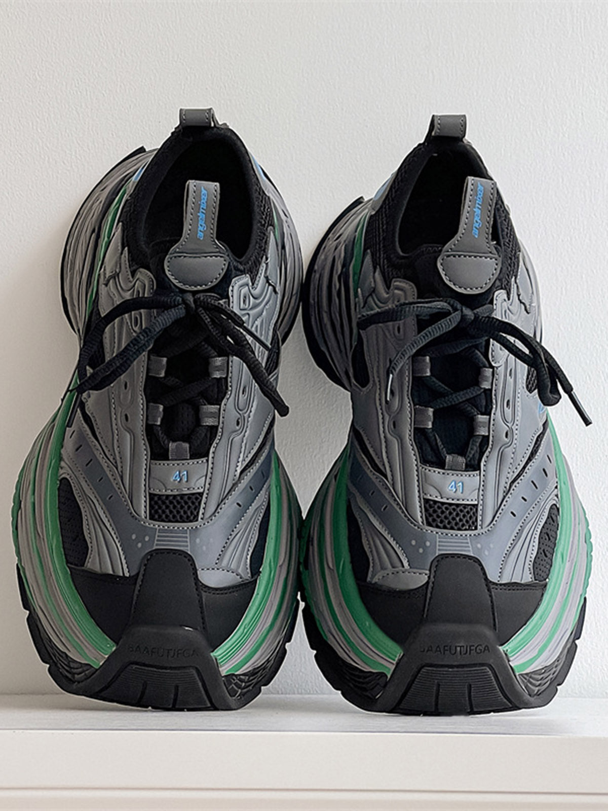 Sneakerhill Mesh Contrast Color Platform Sneakers - 1984