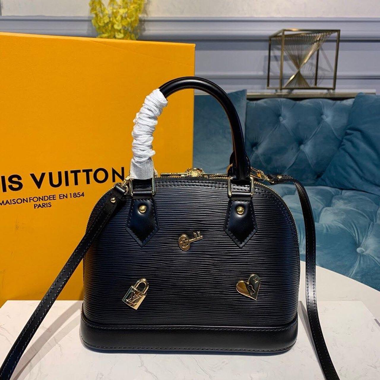 LV Alma BB Epi Black For Women, Shoulder And Crossbody Bags 9.2in/23.5cm LV M52884
