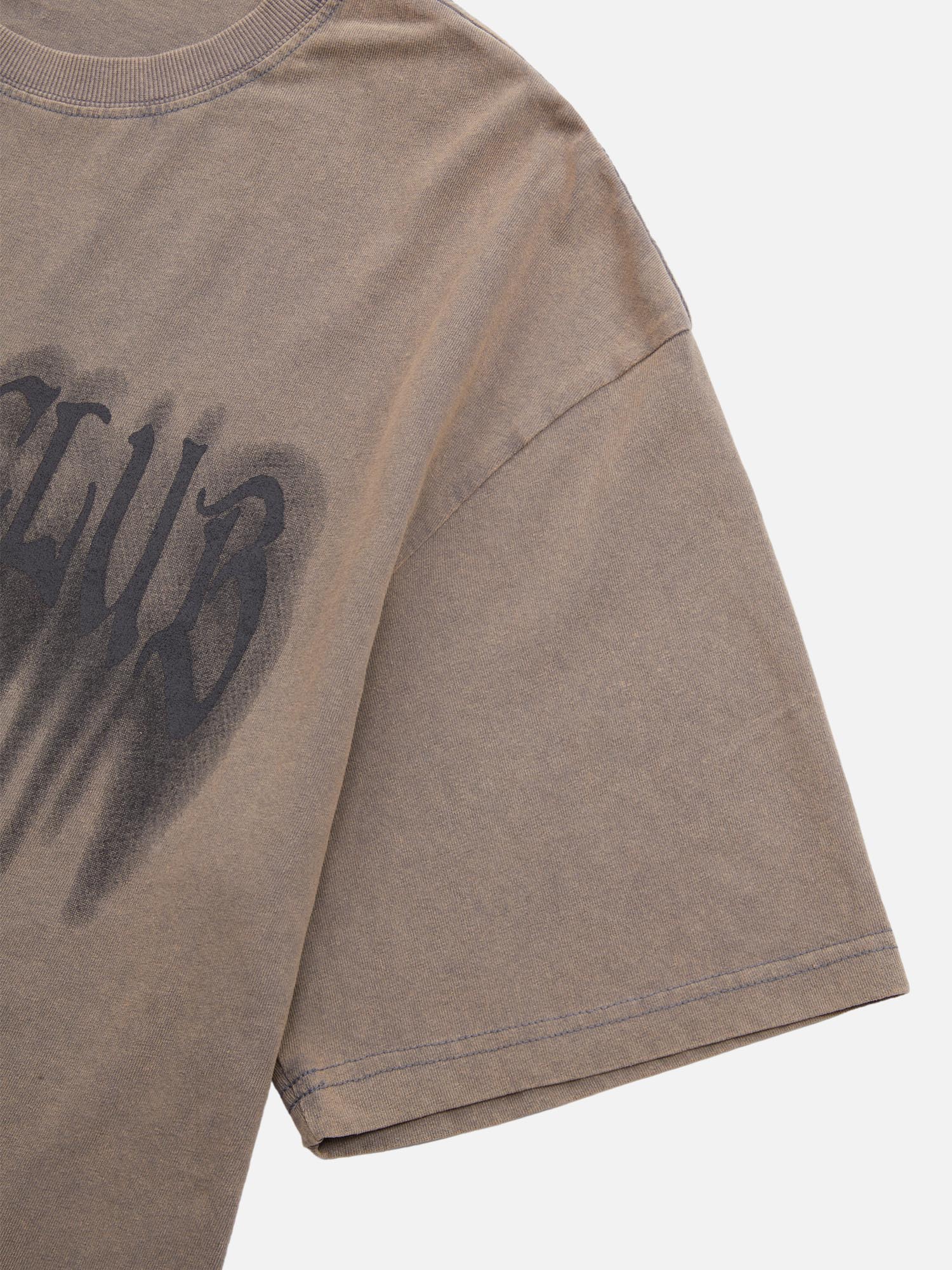 1984 Street Distressed Washed Letter Print T-shirt SP240301ON4F