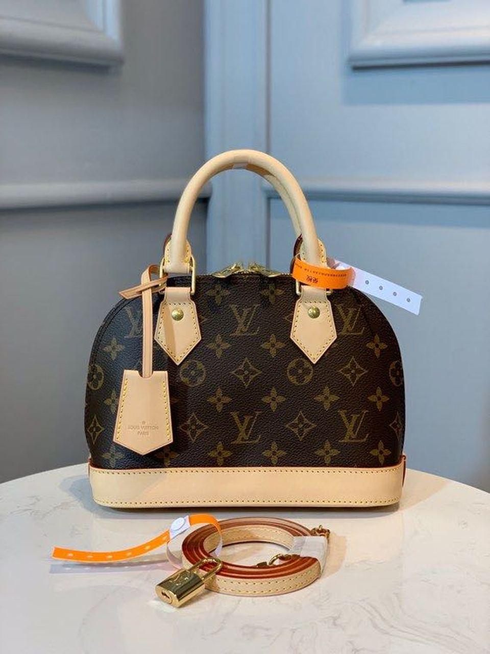 LV Alma Monogram Canvas Beige For Women, Shoulder And Crossbody Bags