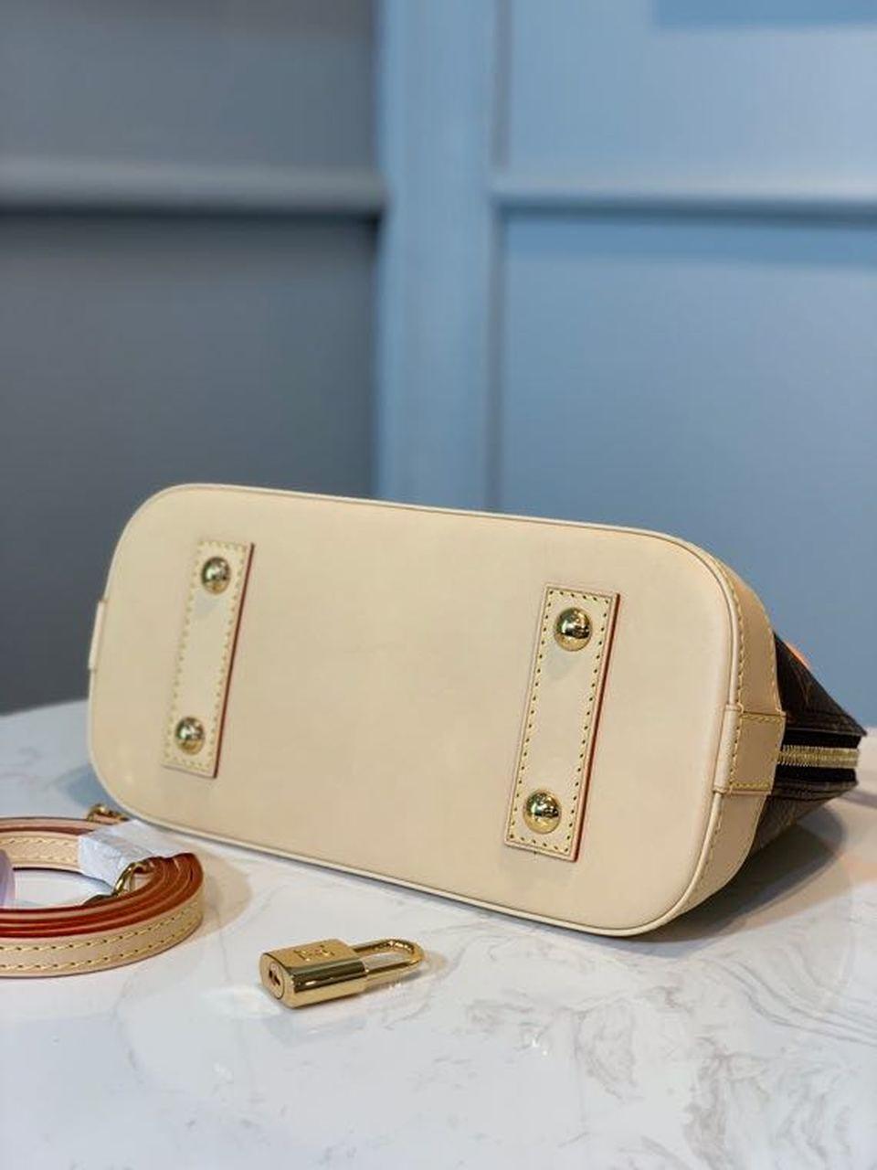 LV Alma Monogram Canvas Beige For Women, Shoulder And Crossbody Bags