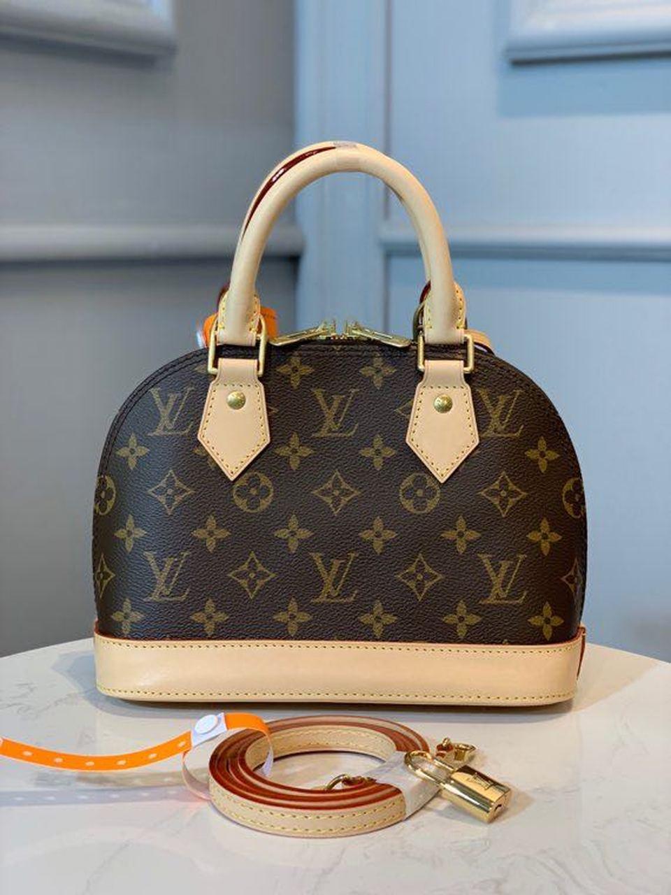 LV Alma Monogram Canvas Beige For Women, Shoulder And Crossbody Bags