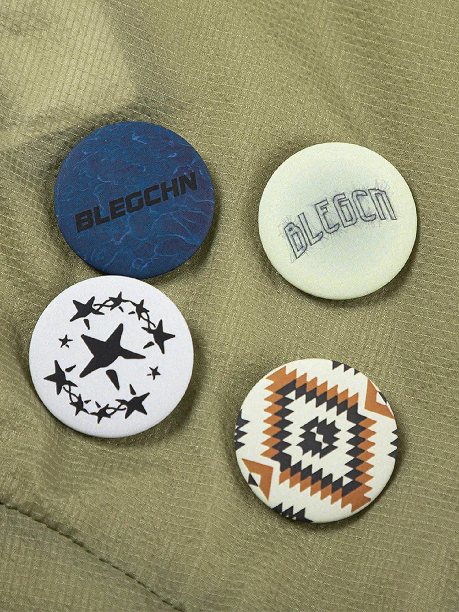 1984 Badge-embellished Stand Collar Half-zip Pullover Jacket - 1984brand