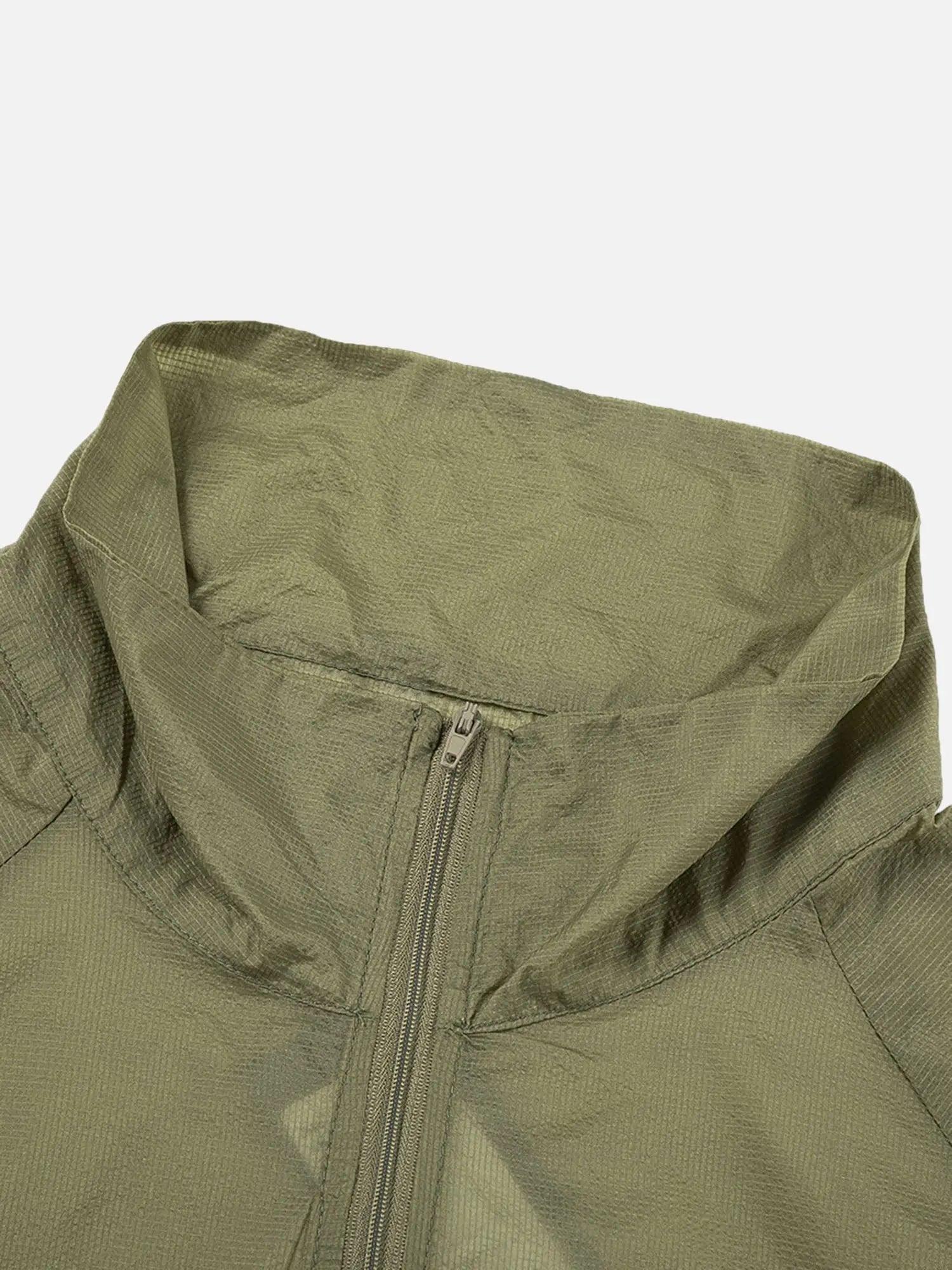 1984 Badge-embellished Stand Collar Half-zip Pullover Jacket - 1984brand