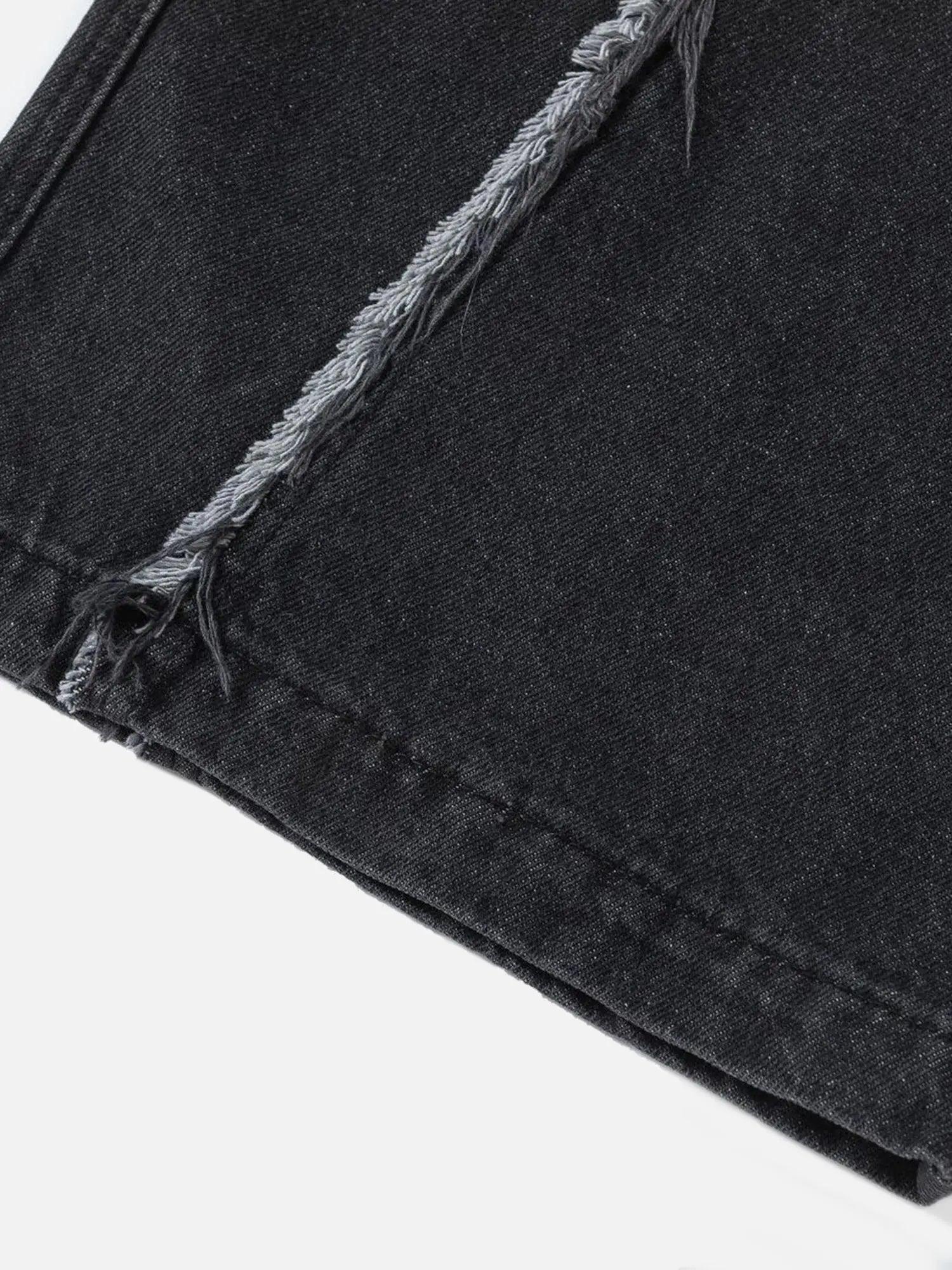 1984 Fashionable Niche Design Multi-pocket Raw Edge Jeans SP24042681S7