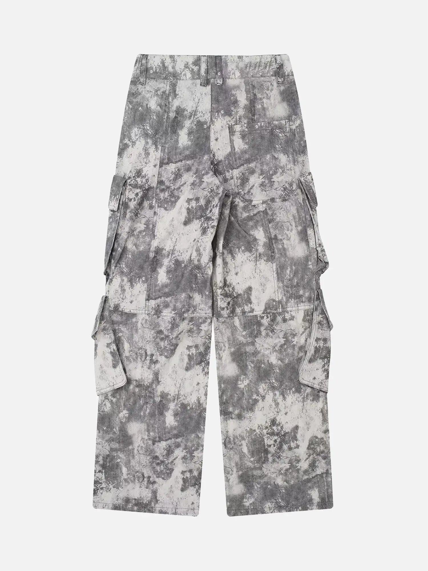1984 French Loose Pocket Printed Mid-rise Cargo Pants SP240420S290