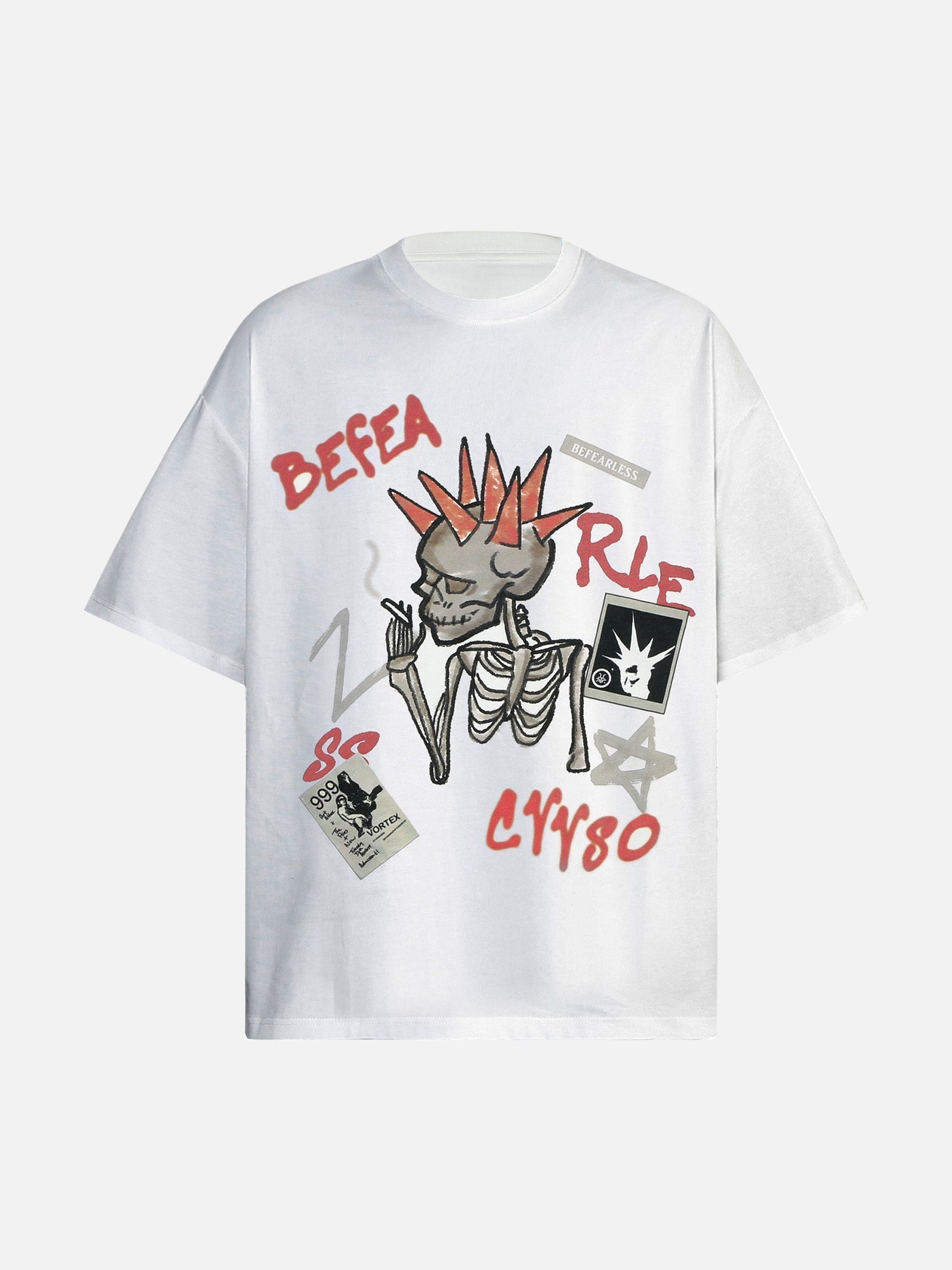 1984 American Street Style Fun Graffiti Printed T-shirt - 1984brand