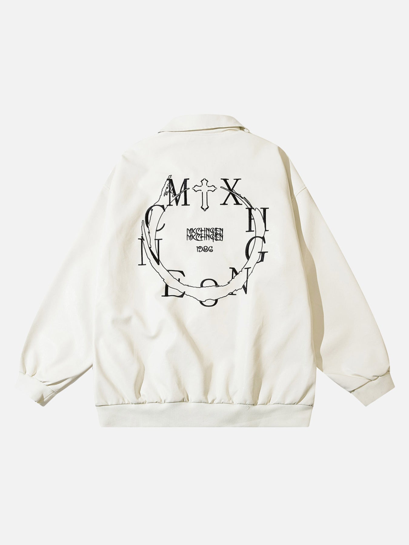 1984 Embroidered Monogrammed Leather Jacket SP230918A42D