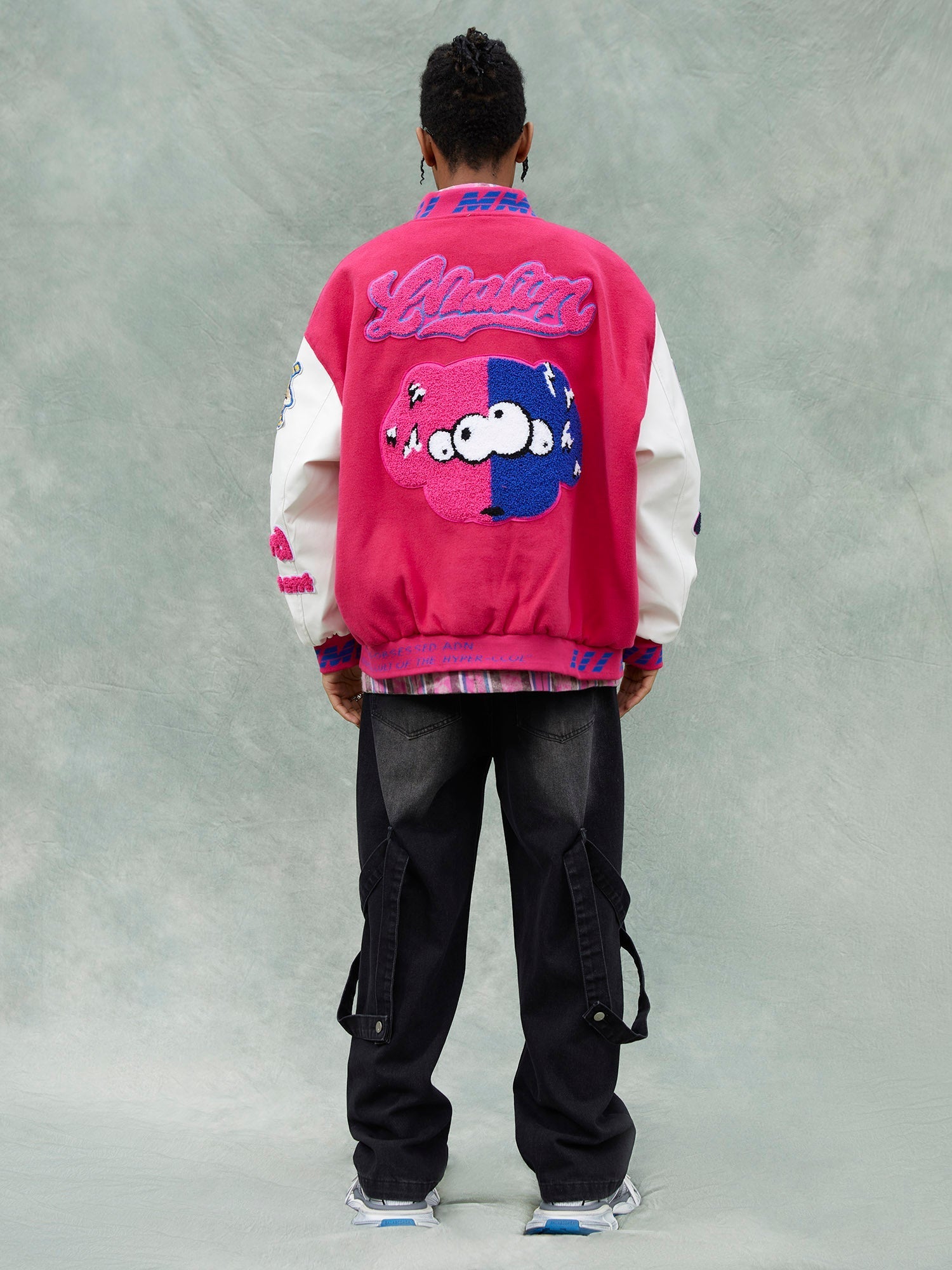 1984 Pink Terry Patch Embroidered Hip Hop Baseball Jersey - 1965 SP240220H7A6