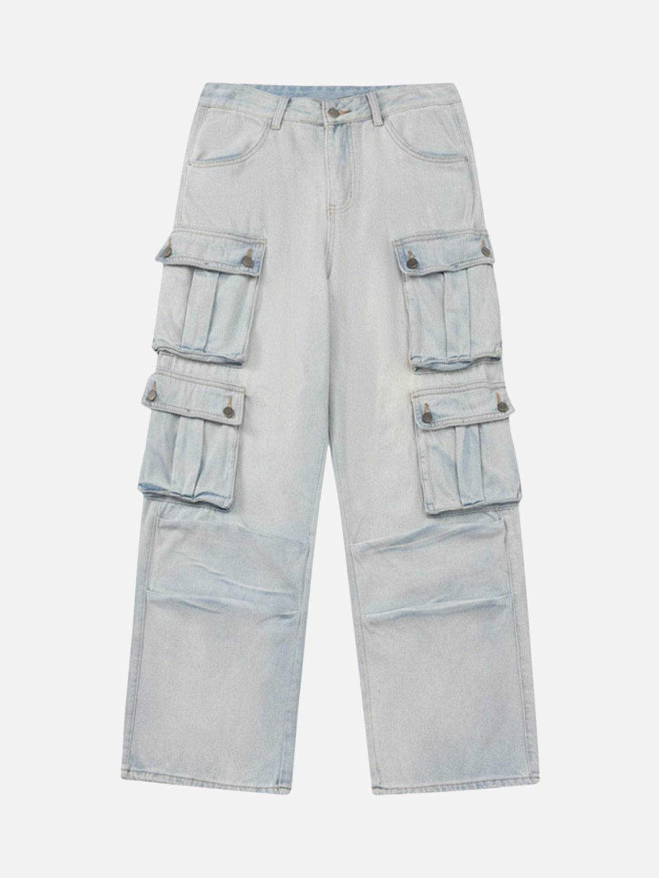 1984 Vintage Washed Multi-pocket Work Jeans SP230922G12O