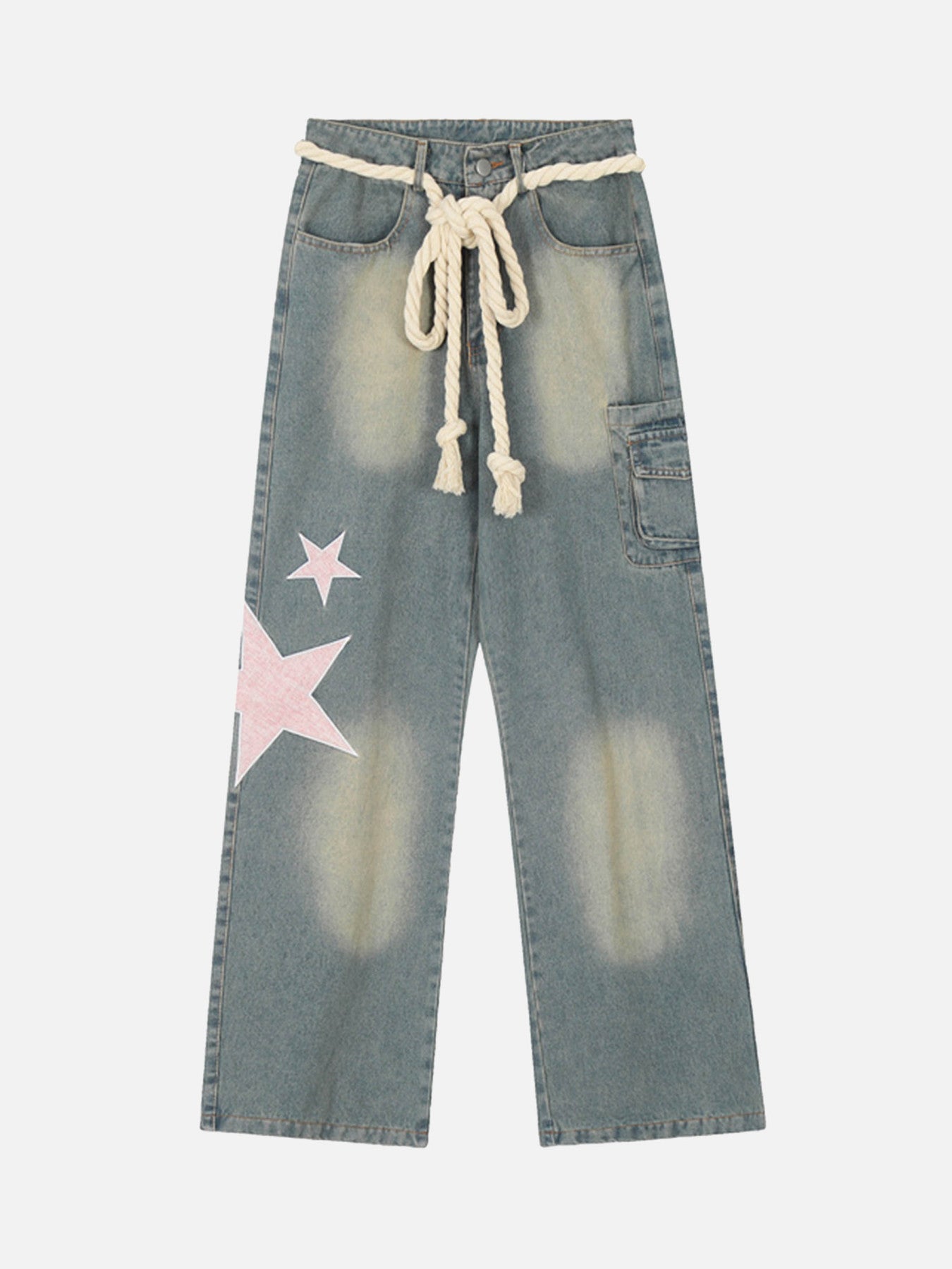 1984 Pentagram Embroidered Loose Straight Leg Pants SP230922J6E3