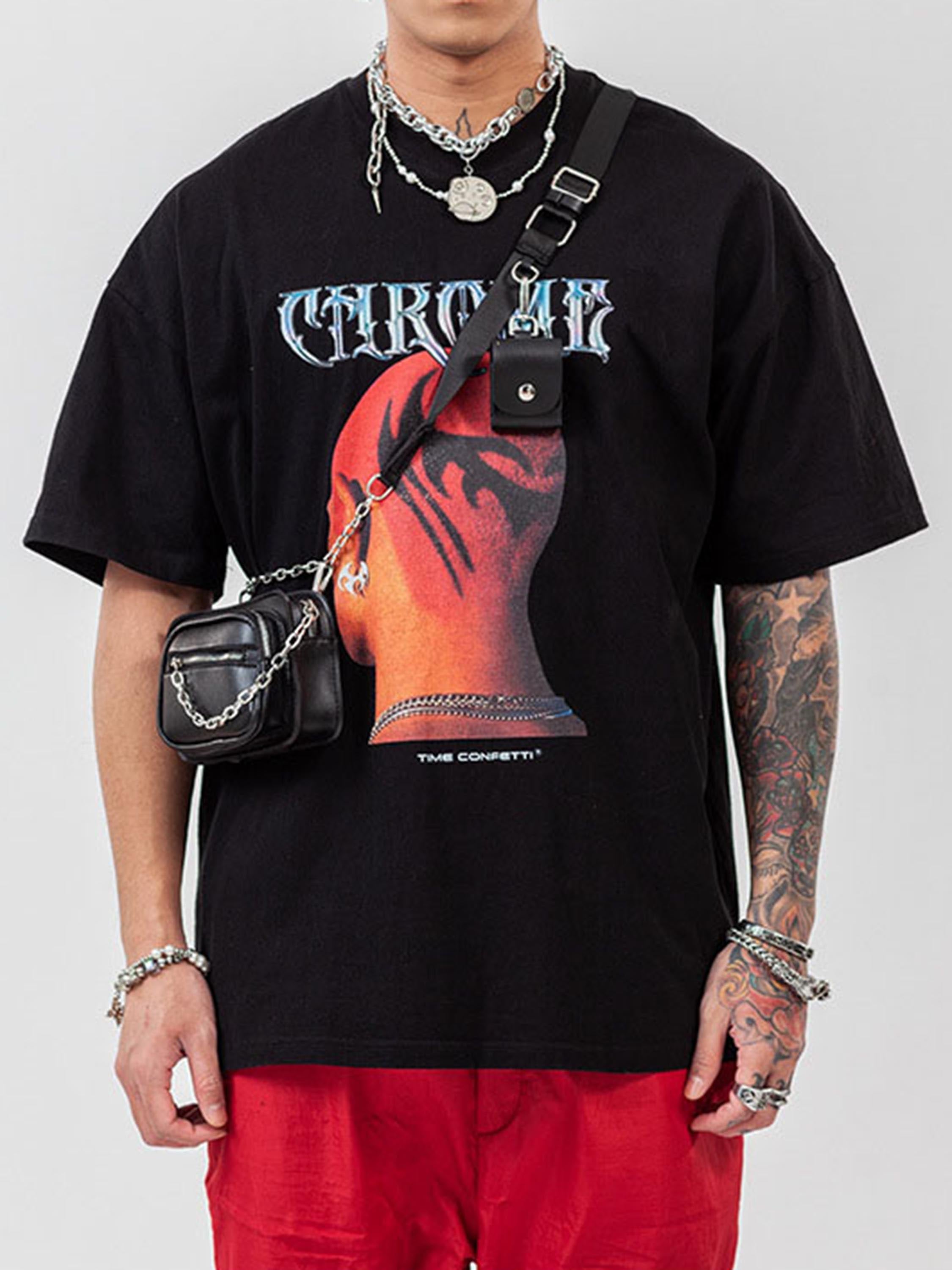 1984 Head Print Hip Hop T-shirt - 1564 SP220818Y0V8