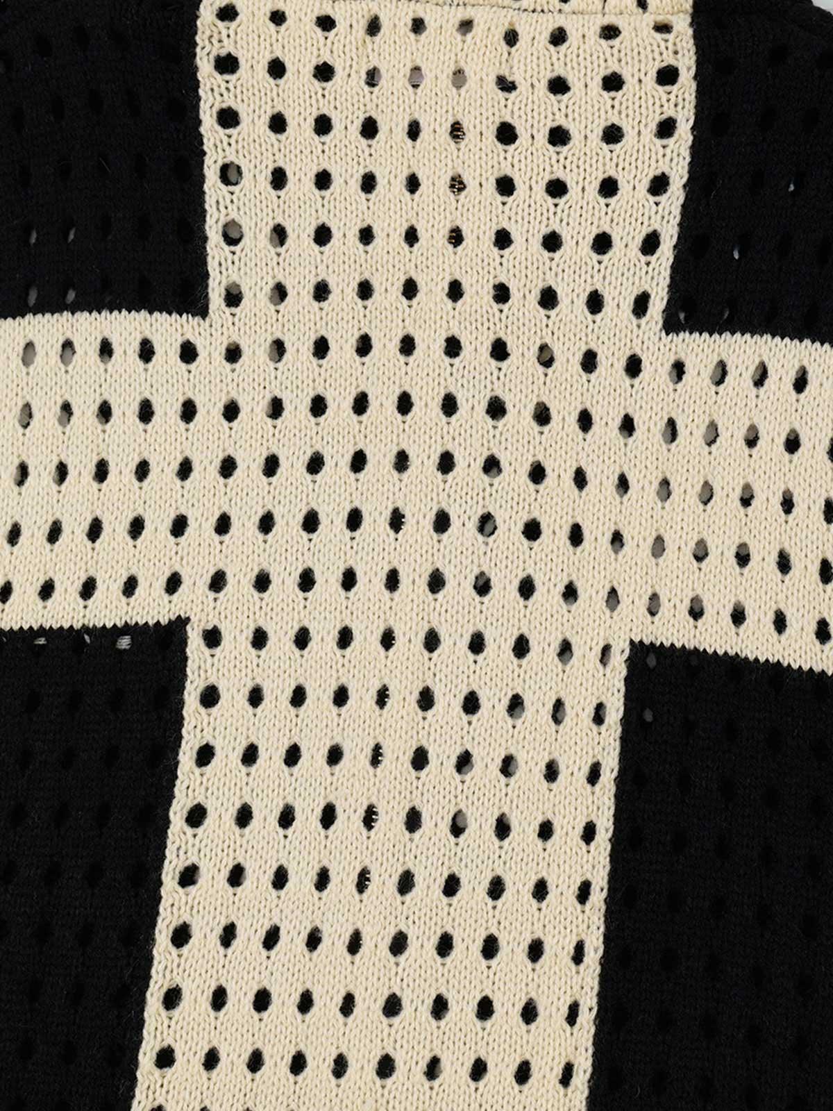 1984 Cross Jacquard Full Zipper Hooded Jacket SP24092677TS