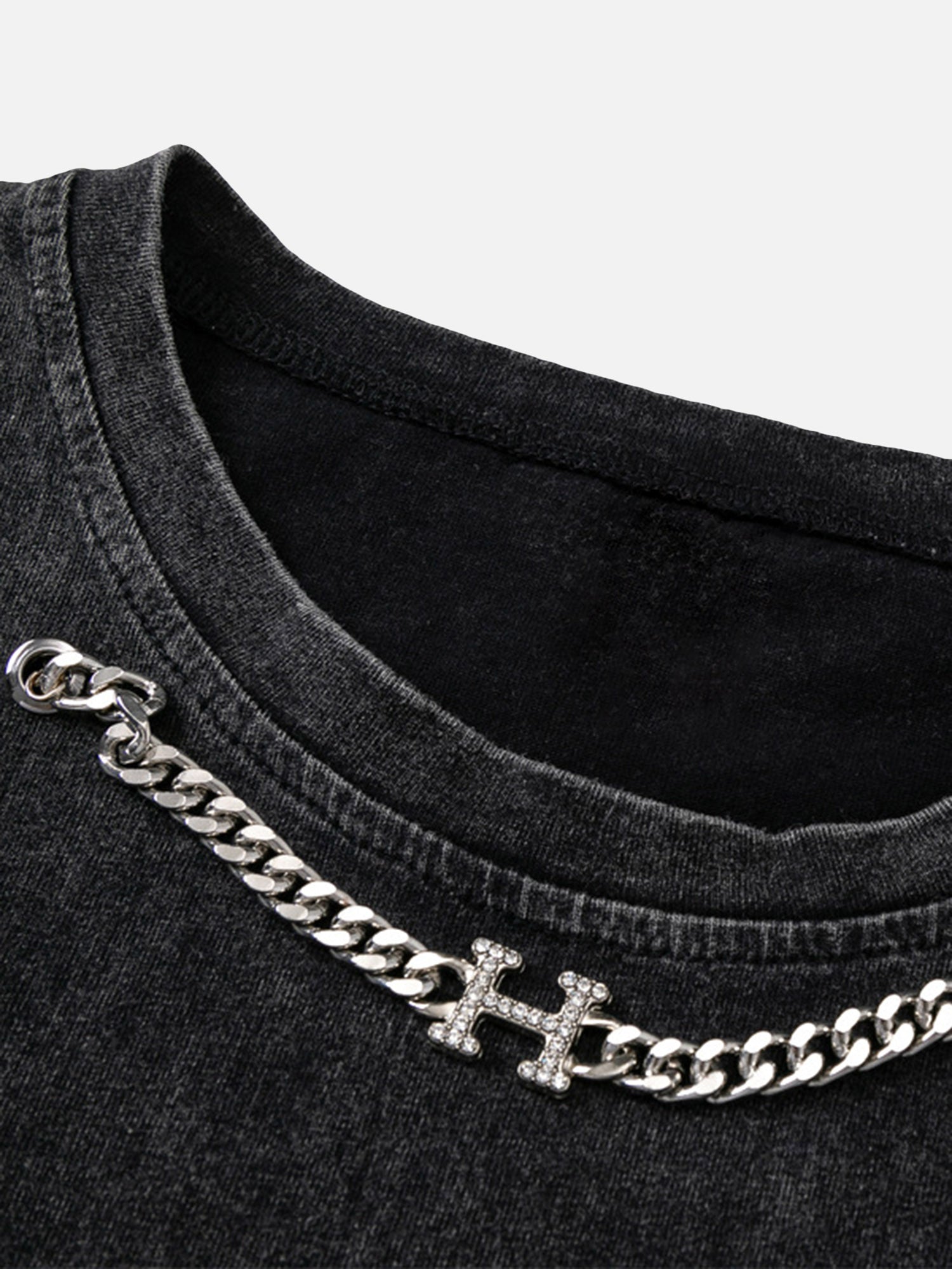 1984 Metallic Embellished Phantom Lettering Vintage Distressed Washed Vest SP240312Q2A9