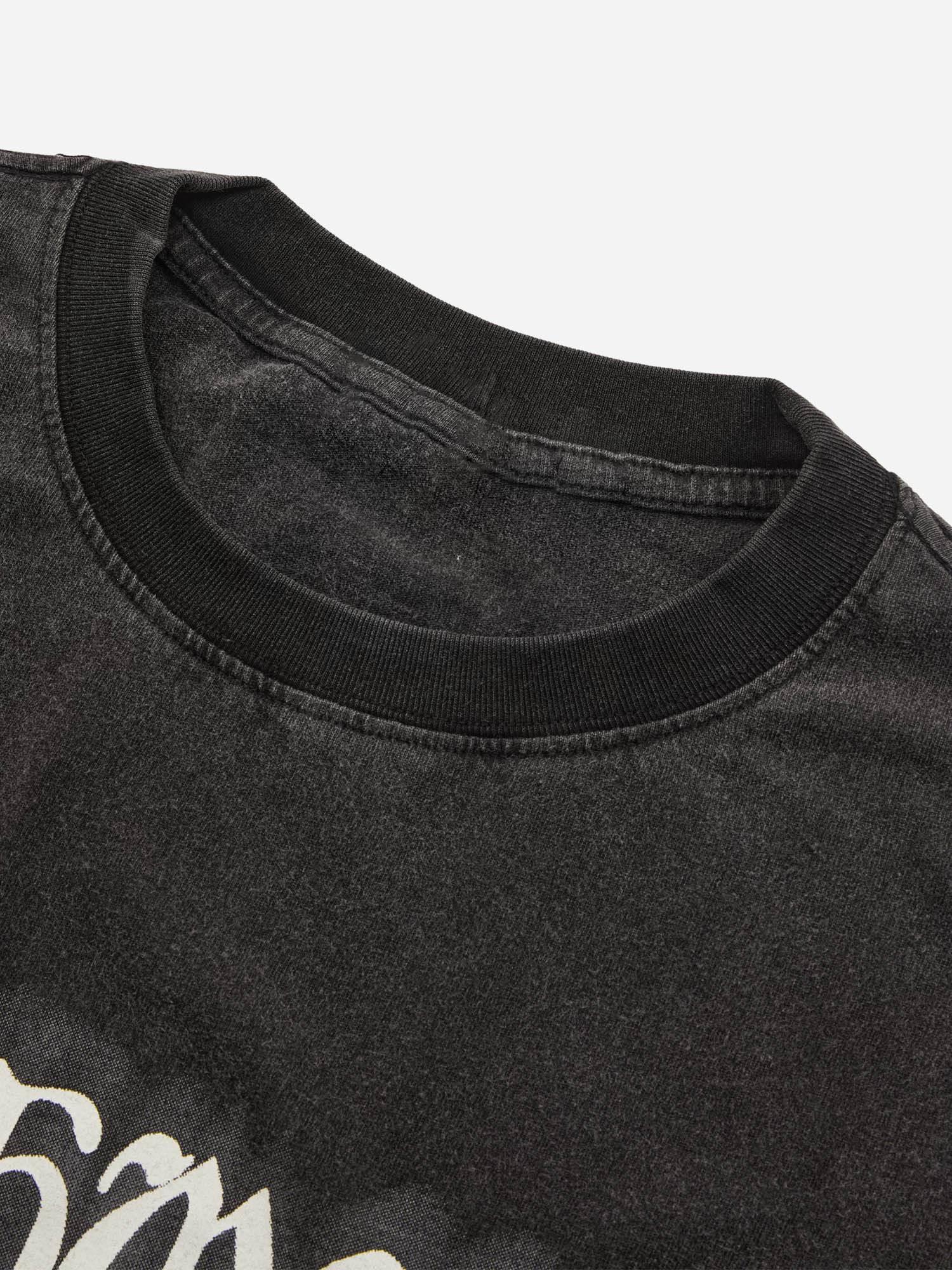 1984 Street Distressed Washed Letter Print T-shirt SP240301ON4F