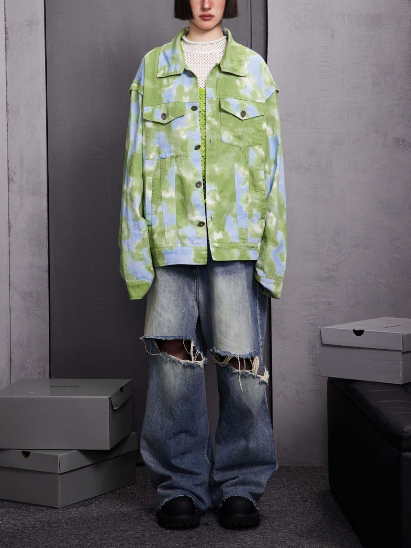 1984 Vintage Tie-dye Denim Jacket SP2307078NI3