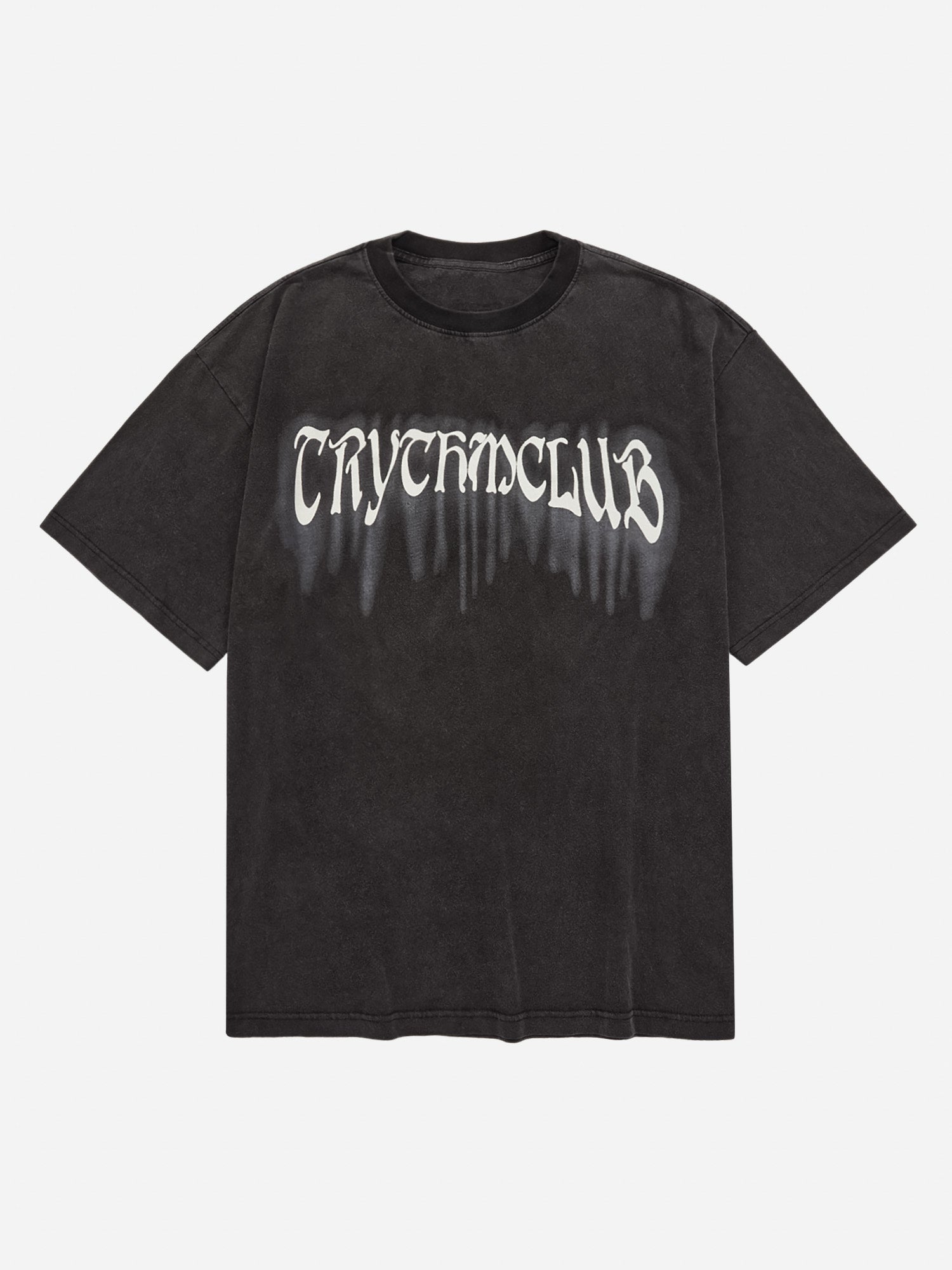 1984 Street Distressed Washed Letter Print T-shirt SP240301ON4F