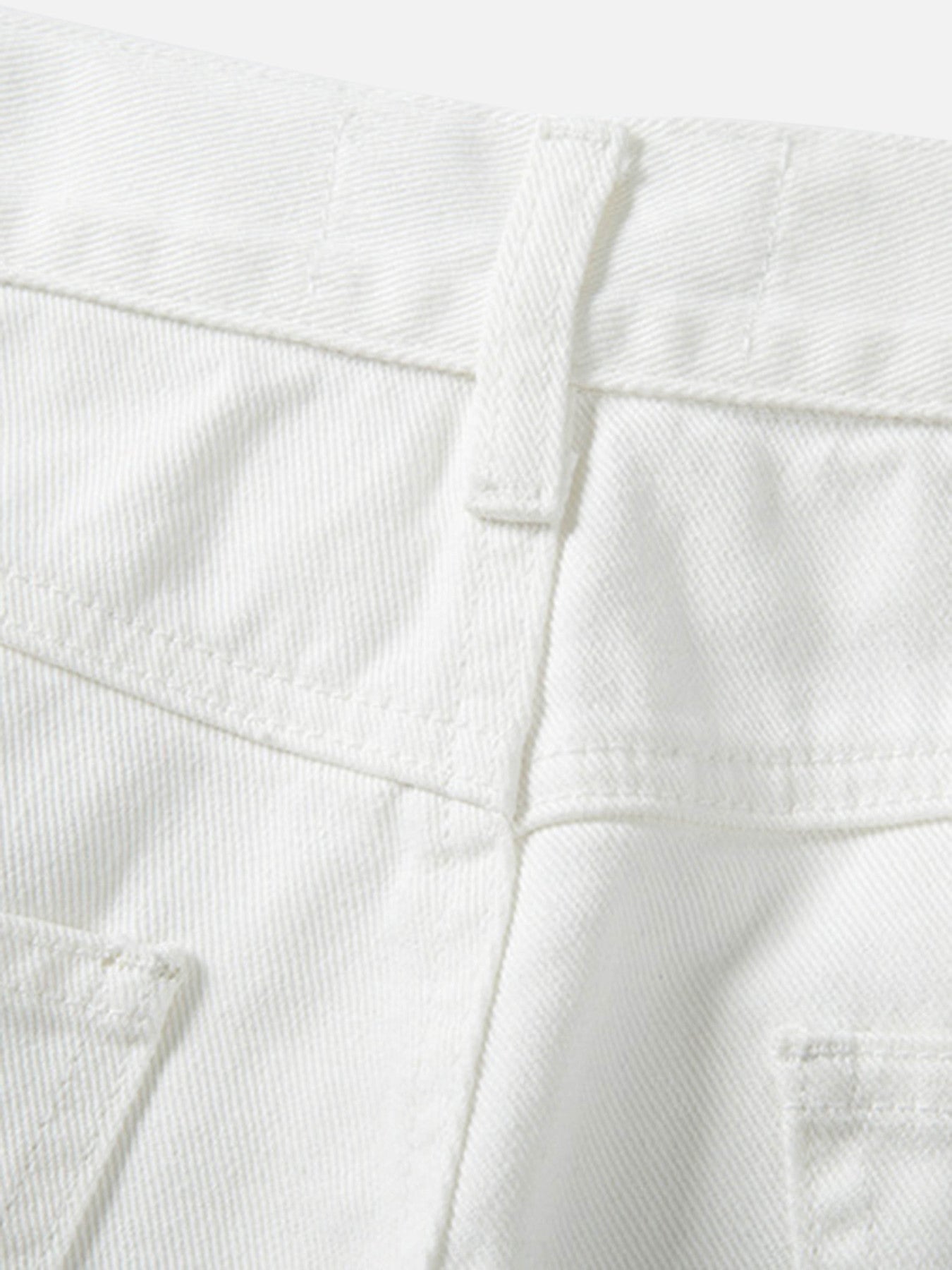 1984 Color-blocking Ripped Straight-leg Jeans SP230410SVI5