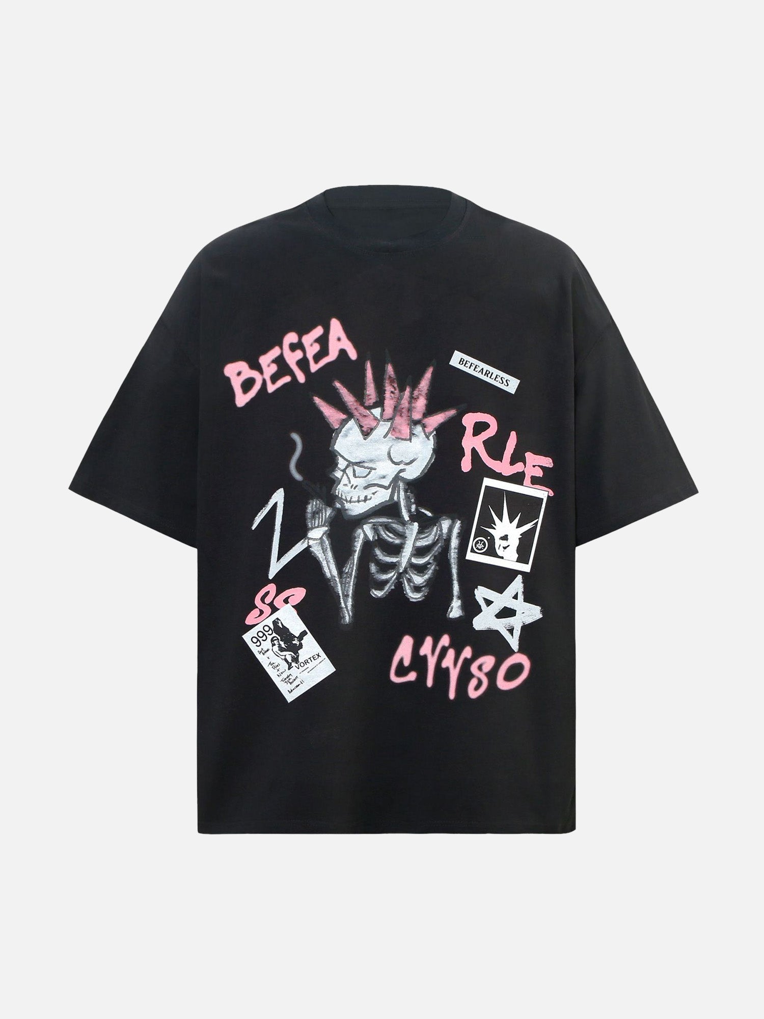 1984 American Street Style Fun Graffiti Printed T-shirt - 1984brand