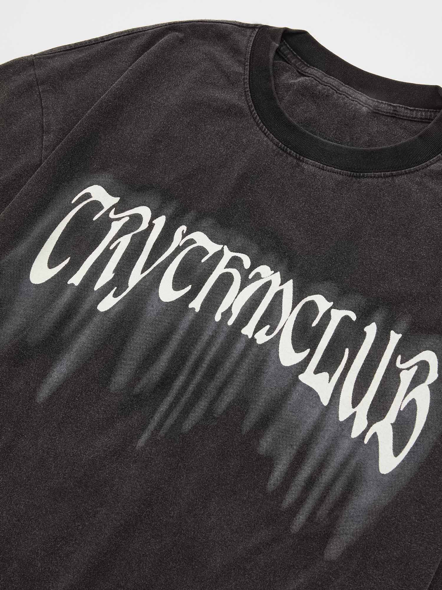 1984 Street Distressed Washed Letter Print T-shirt SP240301ON4F