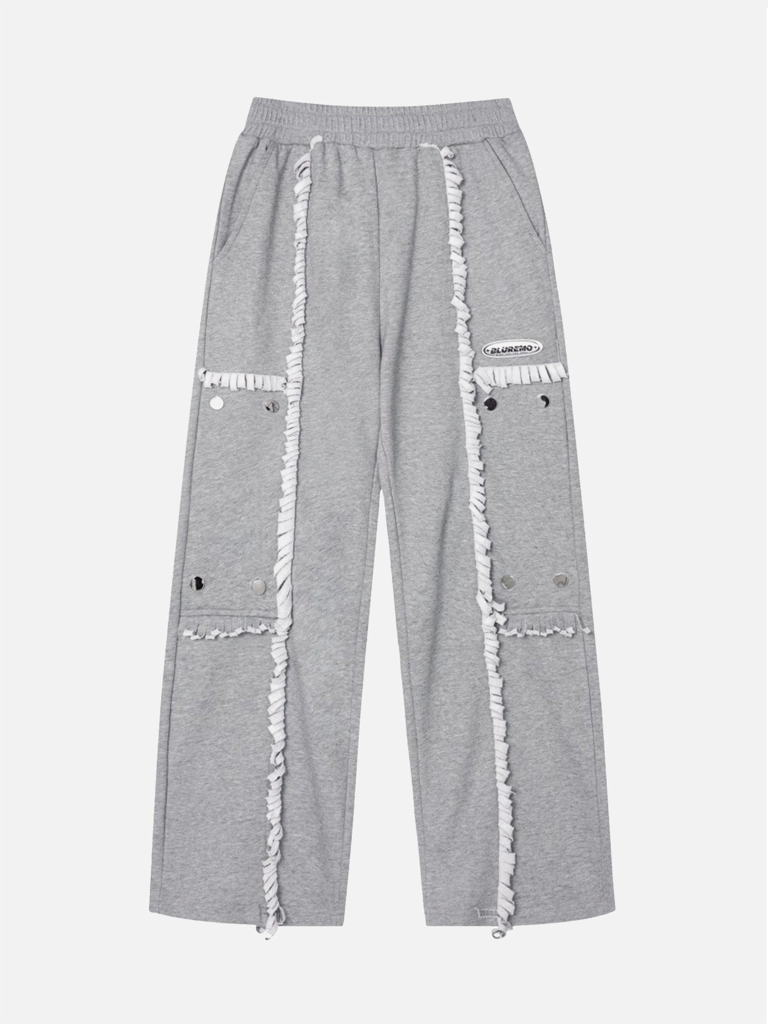 1984 High Street Ripped Seams And Cut-out Ripped Casual Pants SP240426D7S4