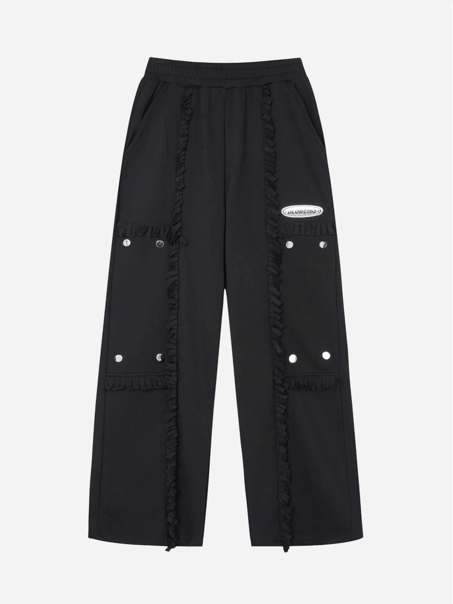 1984 High Street Ripped Seams And Cut-out Ripped Casual Pants SP240426D7S4