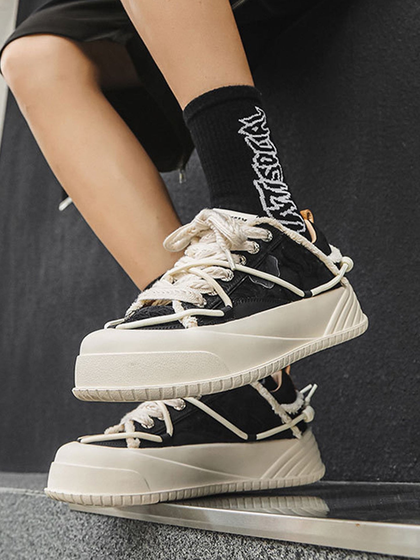 Sneakerhill Canvas Paper Plane Street Rap Sneakers - 2155 - 1984
