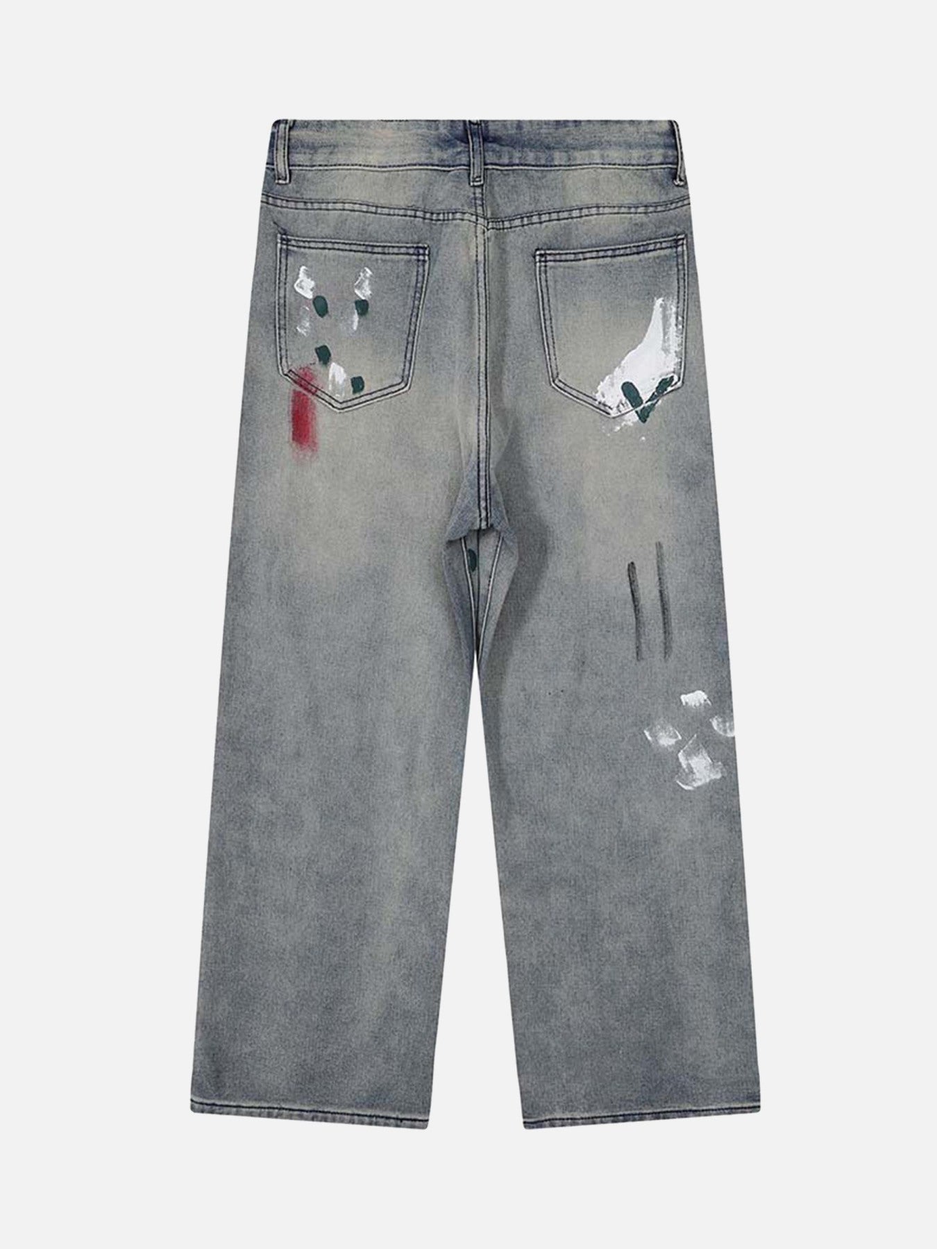 1984 Vintage Ink Splash Washed And Distressed Jeans SP2309181D2P