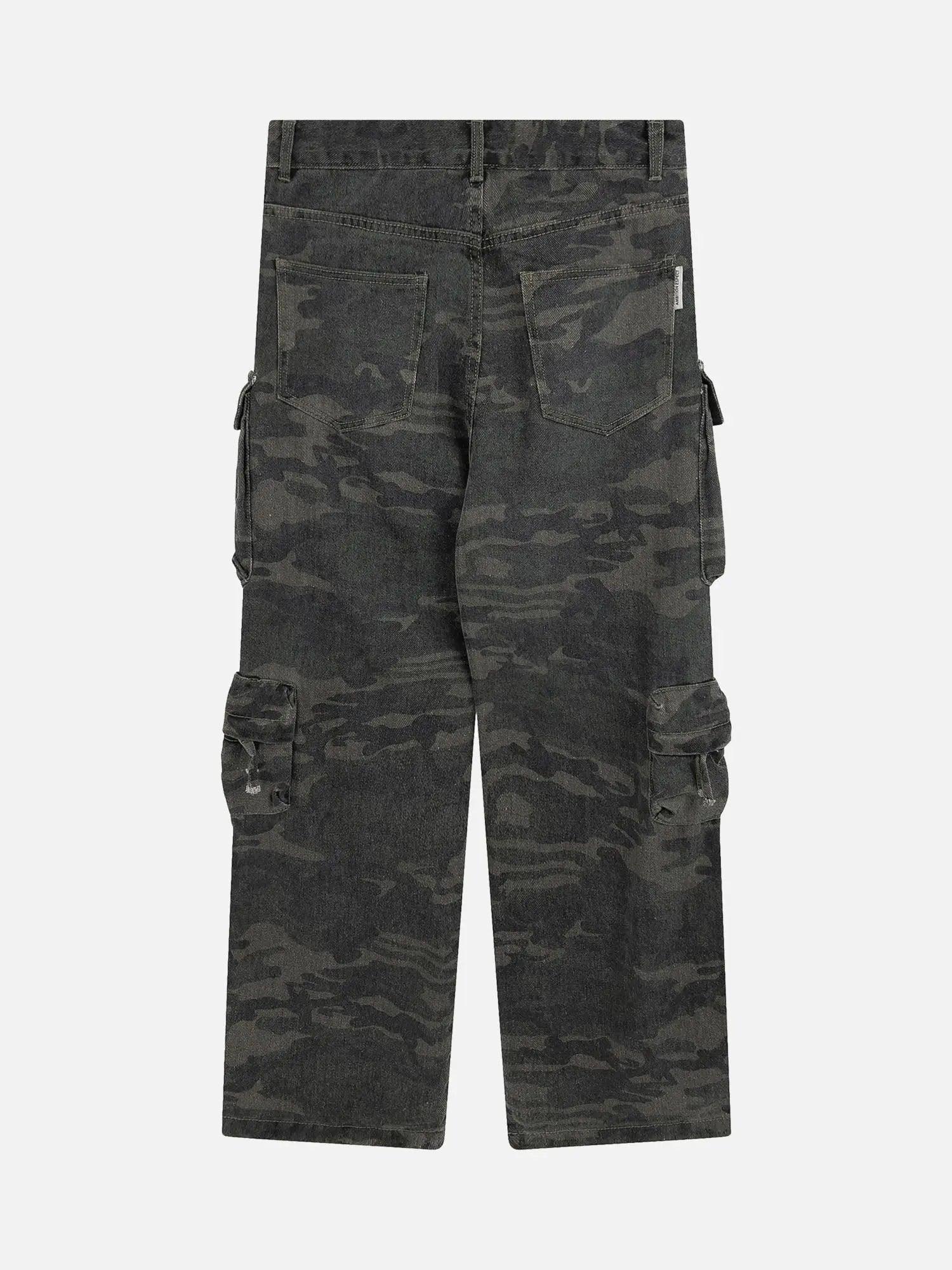 American Street Fashion Heavy Duty Camouflage Work Jeans SP240322CRUD