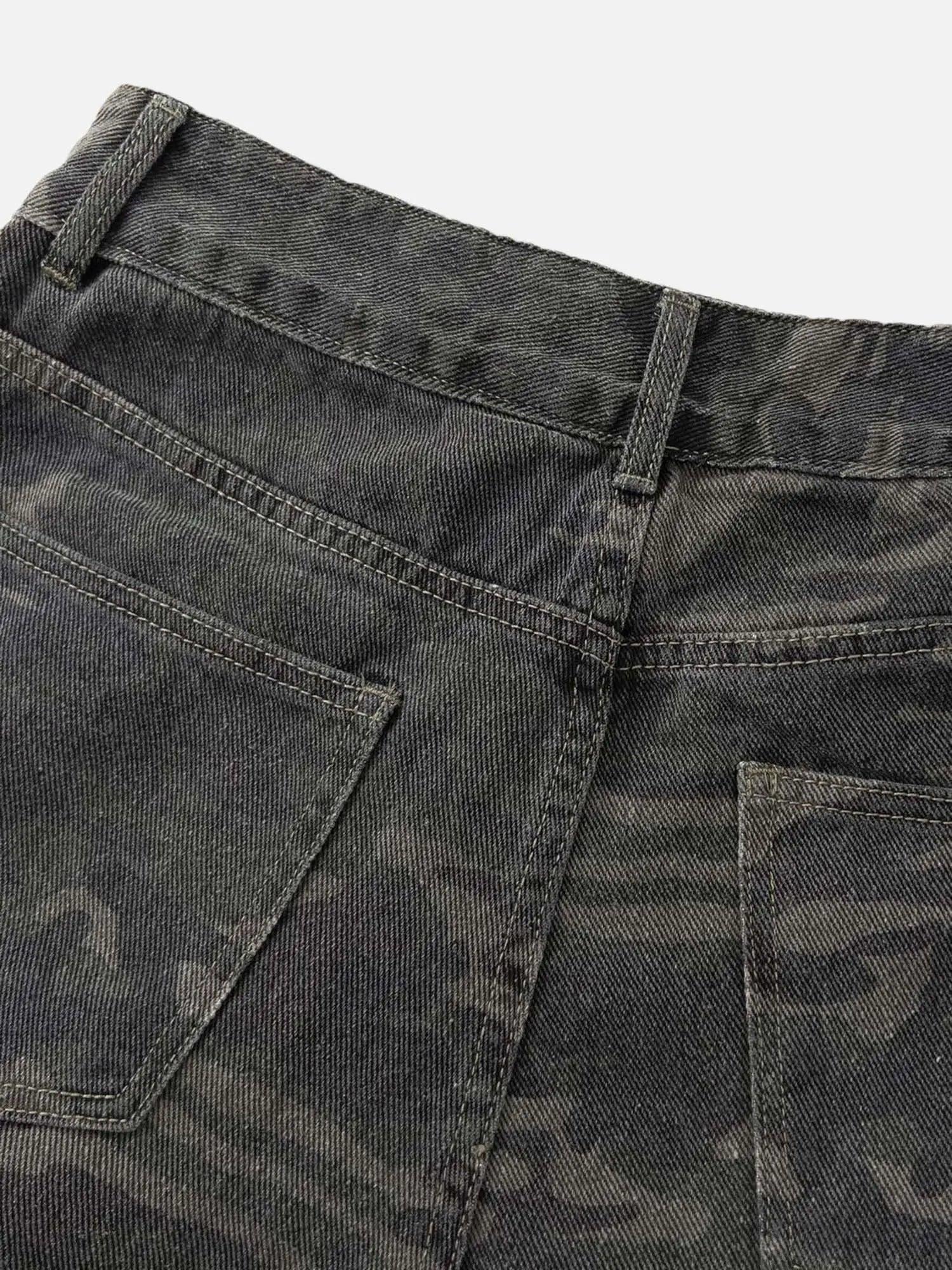 American Street Fashion Heavy Duty Camouflage Work Jeans SP240322CRUD
