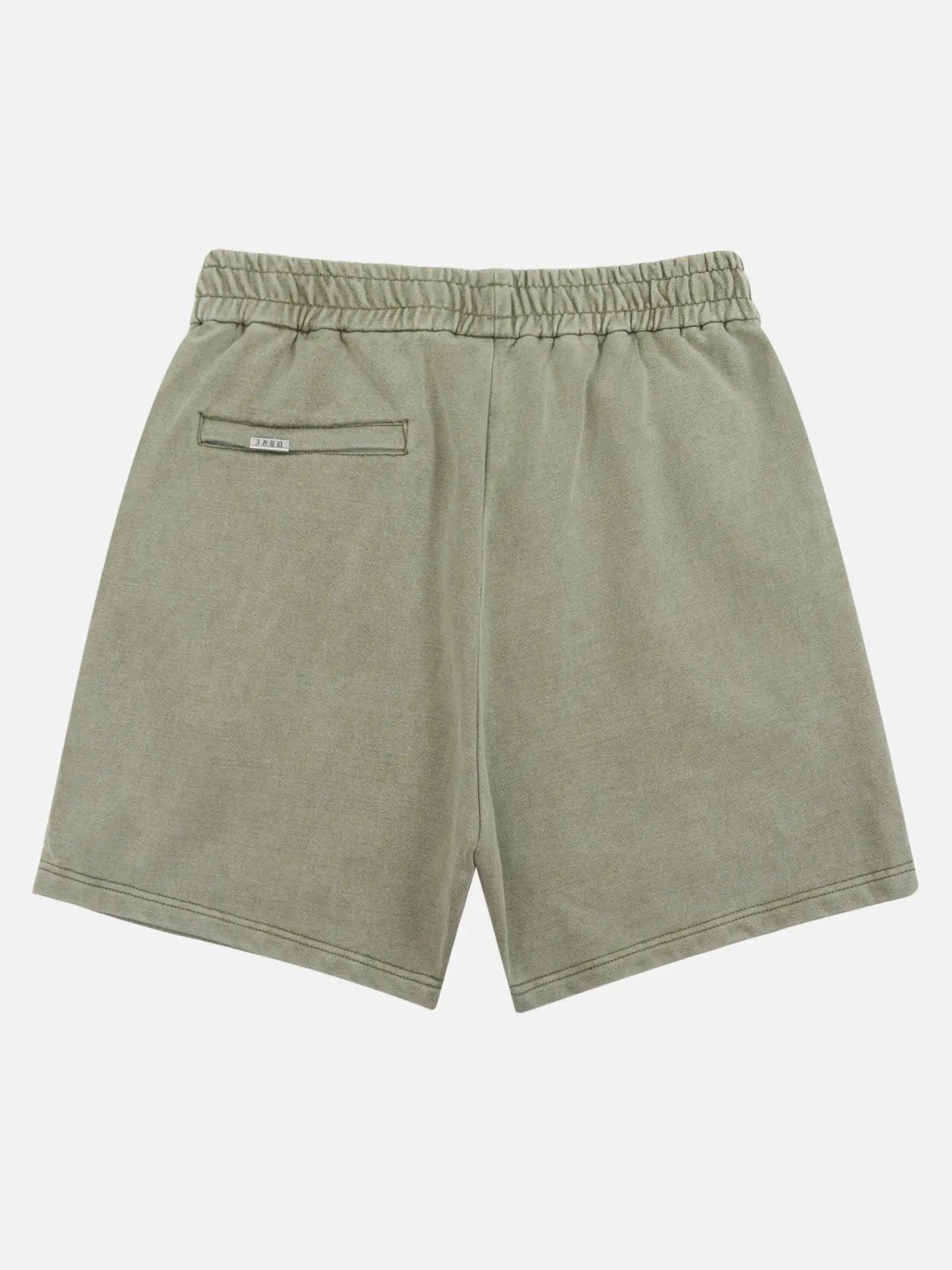 American Trendy Hip-hop Washed Patchwork Shorts SP2404121Y8S