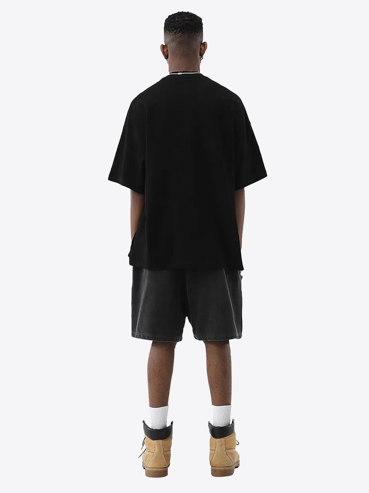 American Trendy Hip-hop Washed Patchwork Shorts SP2404121Y8S