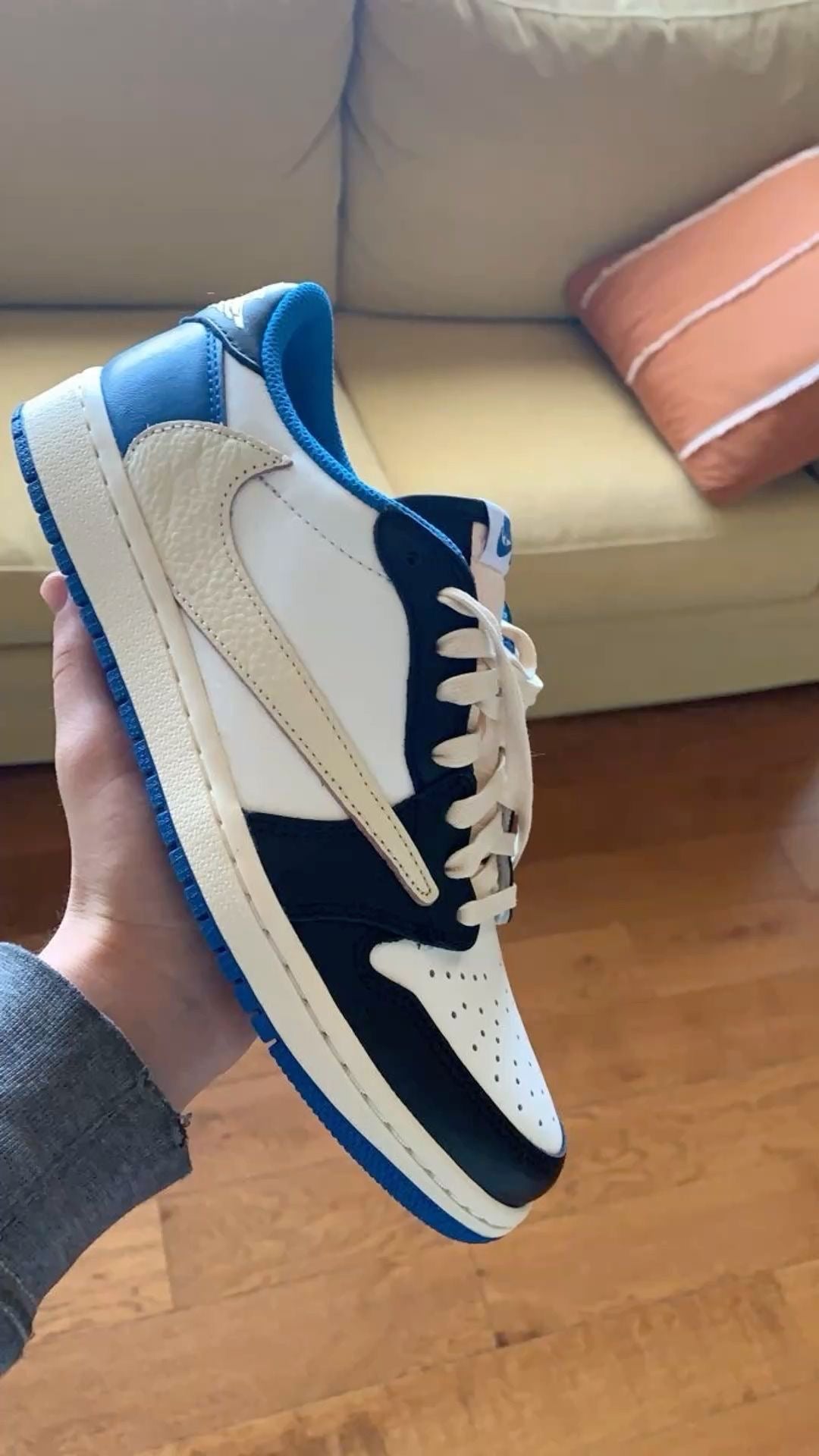 Custom Fragment x Travis Scott x Air Jordan 1 Low DM7866 140