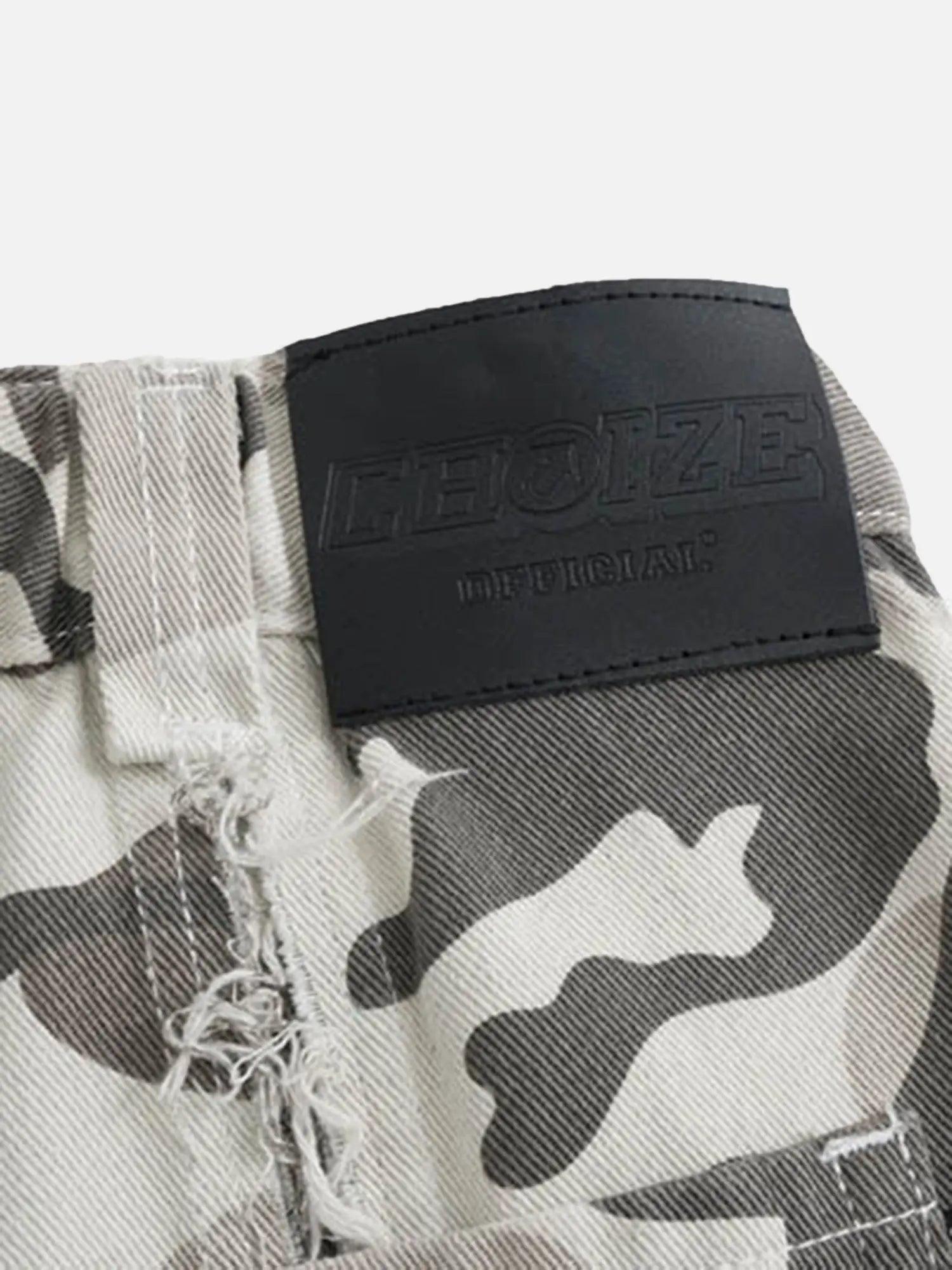 Cleanfit Street Camouflage Multi-pocket Raw Edge Niche Overalls cargo Pants SP2404206DBY