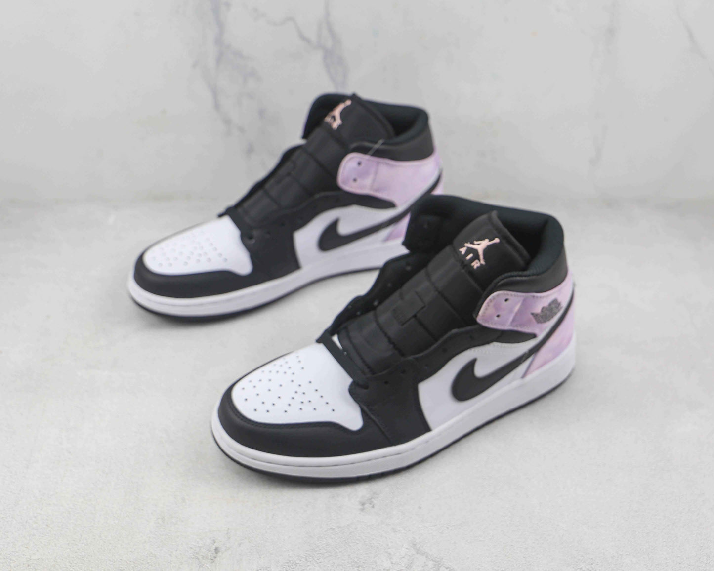 Custom Air Jordan 1 Mid White Tan Navy AJ1