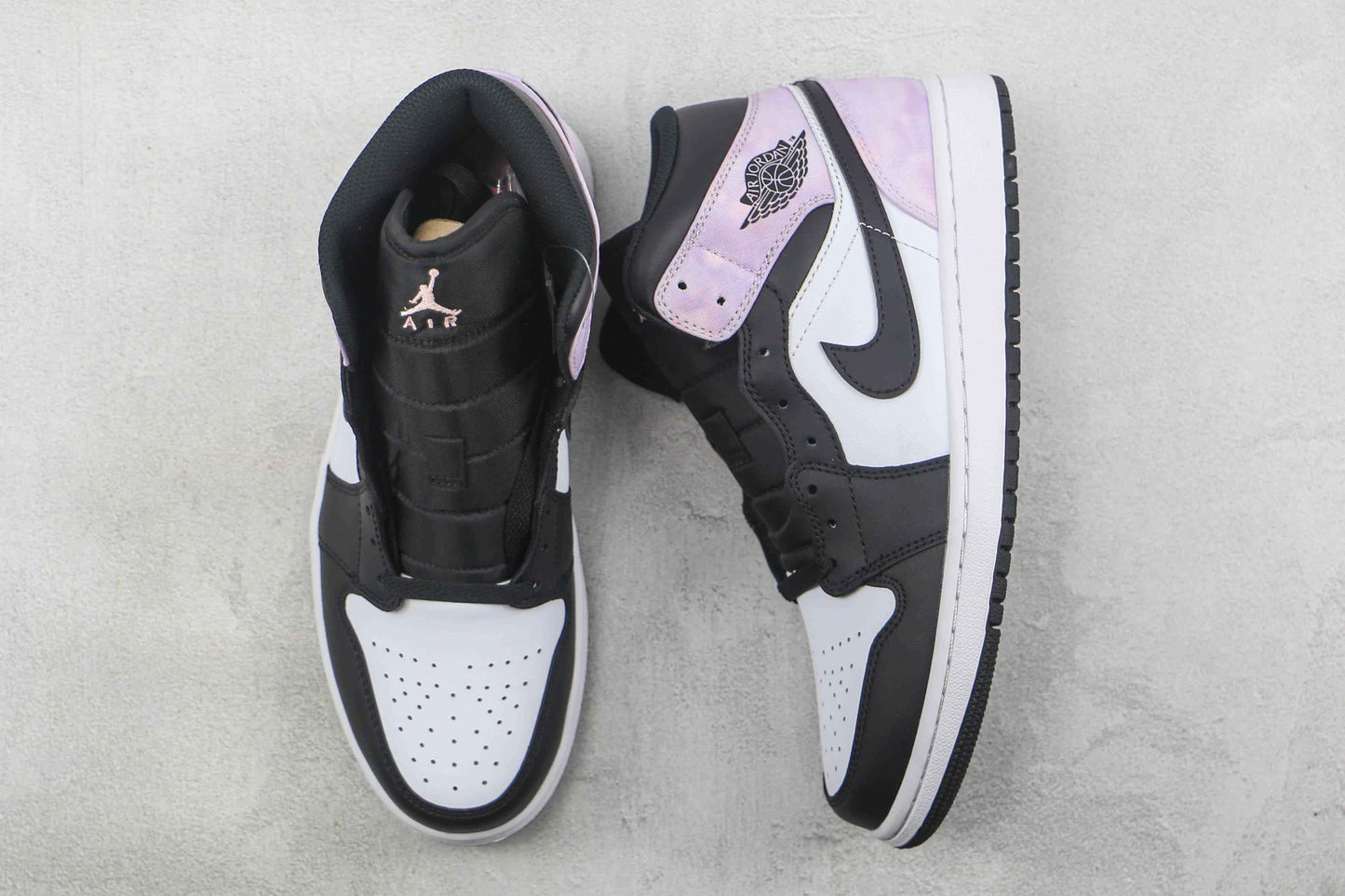 Custom Air Jordan 1 Mid White Tan Navy AJ1