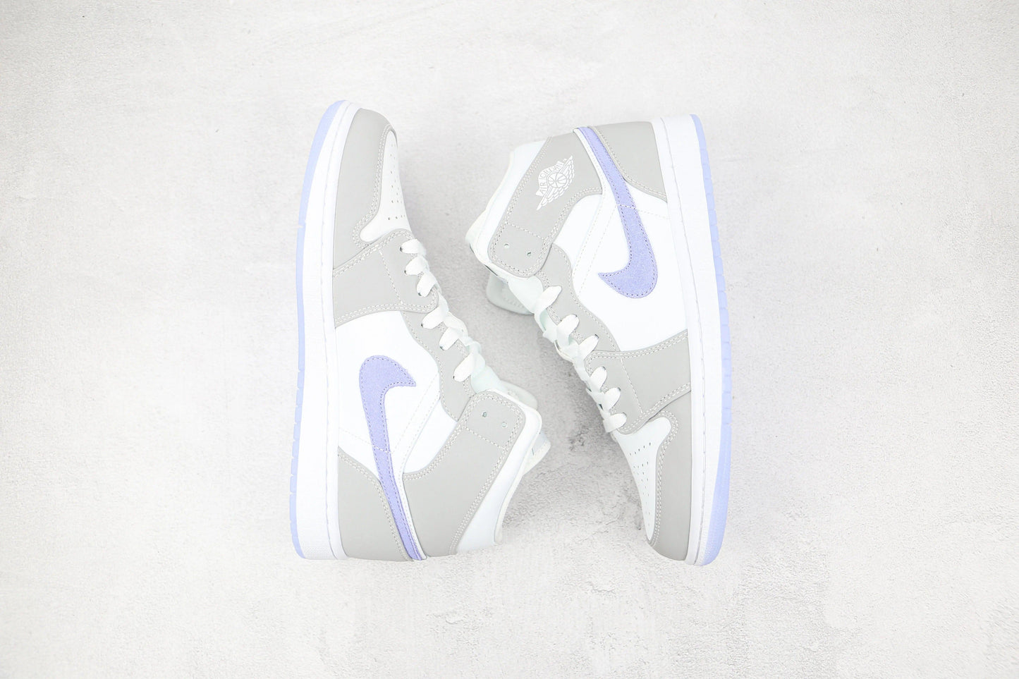 Custom Air Jordan 1 Mid Wolf Grey High Q