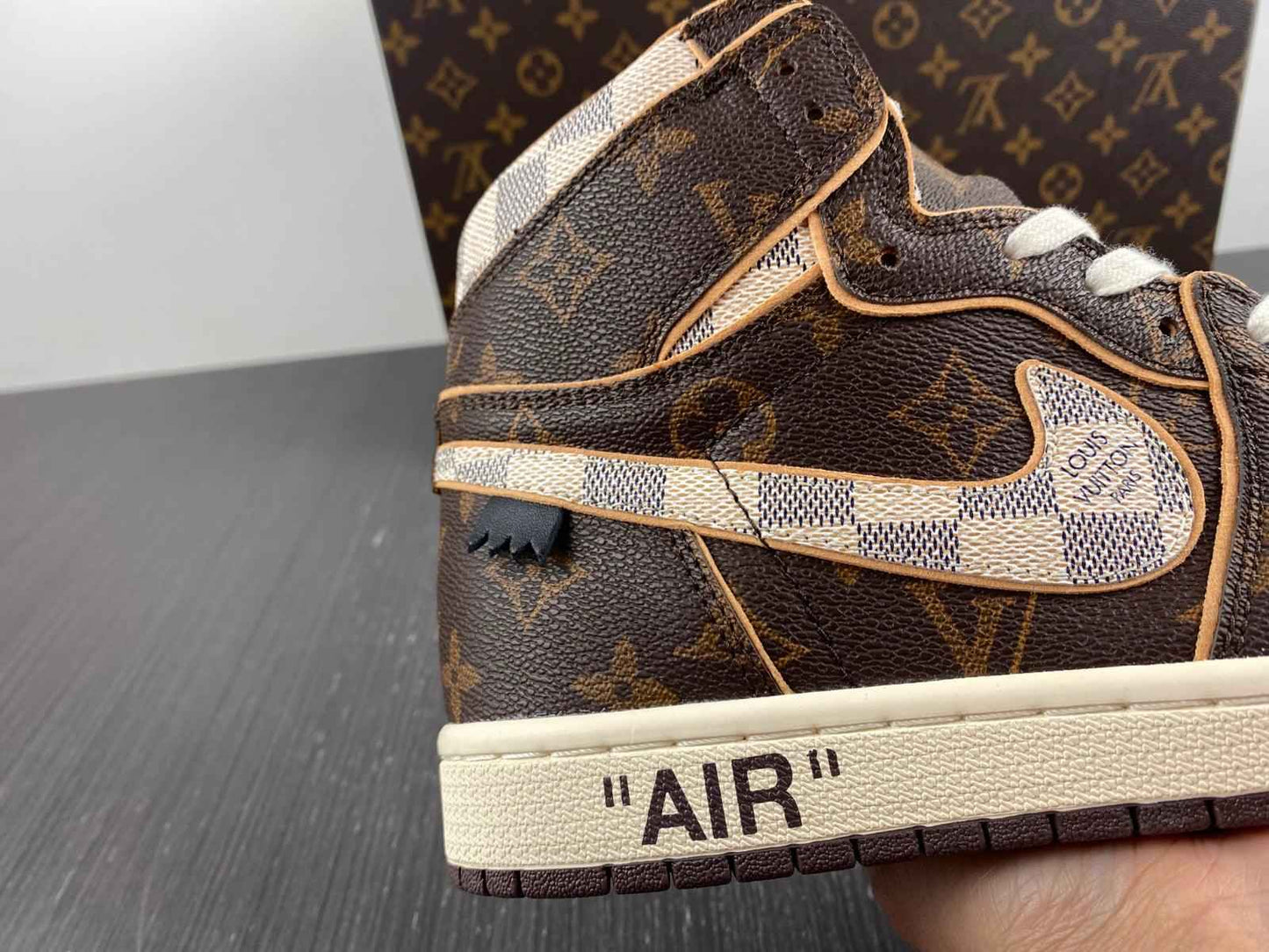Custom Air Jordan 1 x LV x OFF-W Monogram