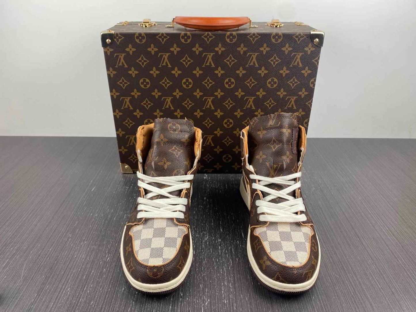 Custom Air Jordan 1 x LV x OFF-W Monogram