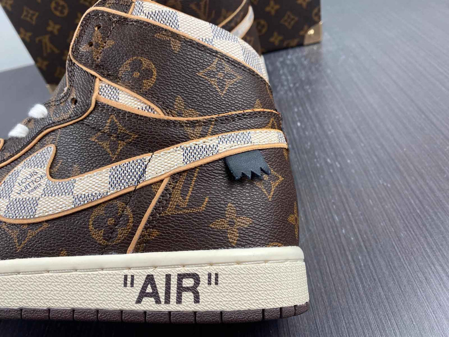 Custom Air Jordan 1 x LV x OFF-W Monogram
