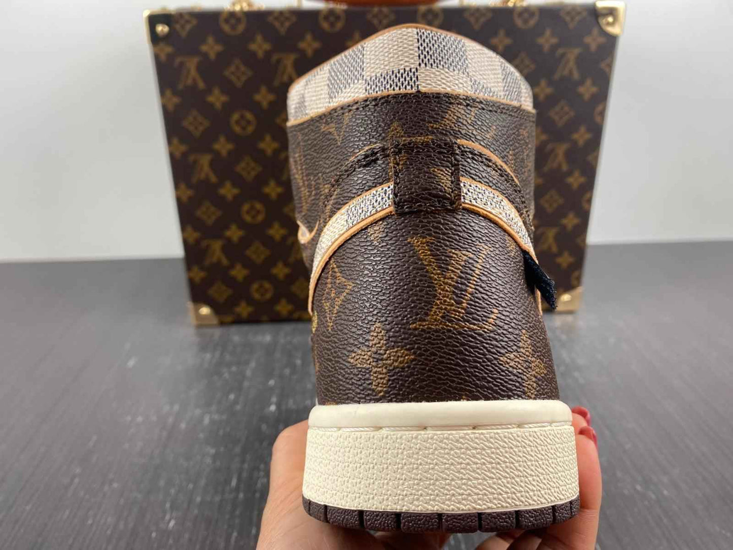 Custom Air Jordan 1 x LV x OFF-W Monogram