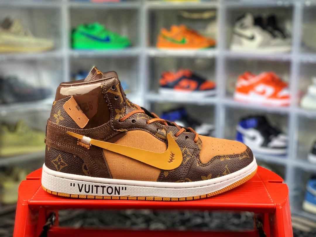Custom Air Jordan 1 x LV x OFF WHITE Virgil Abloh