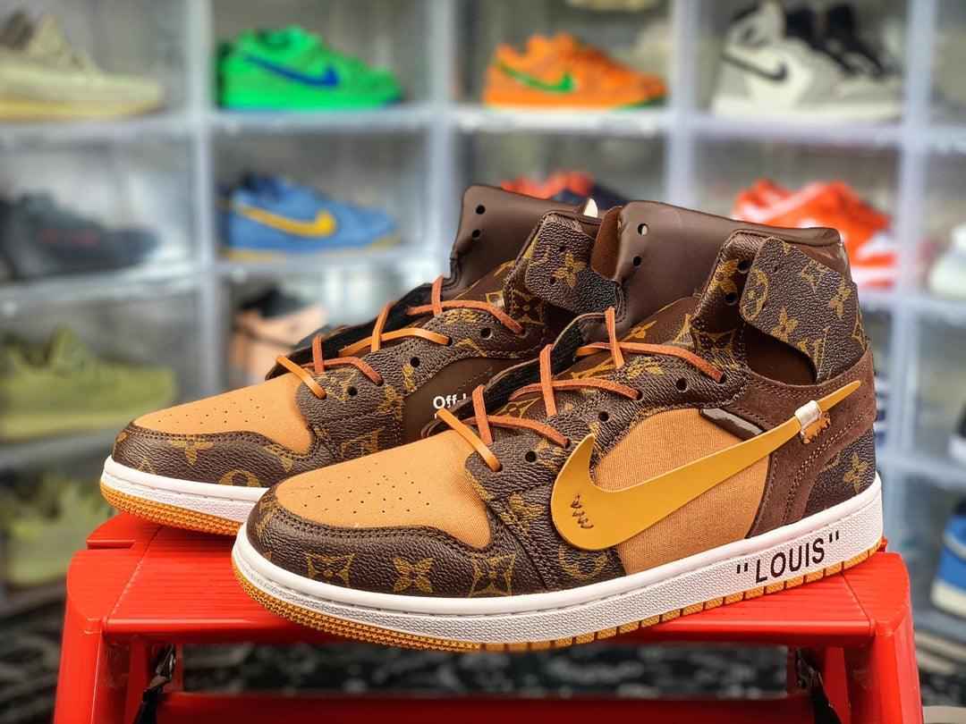 Custom Air Jordan 1 x LV x OFF WHITE Virgil Abloh