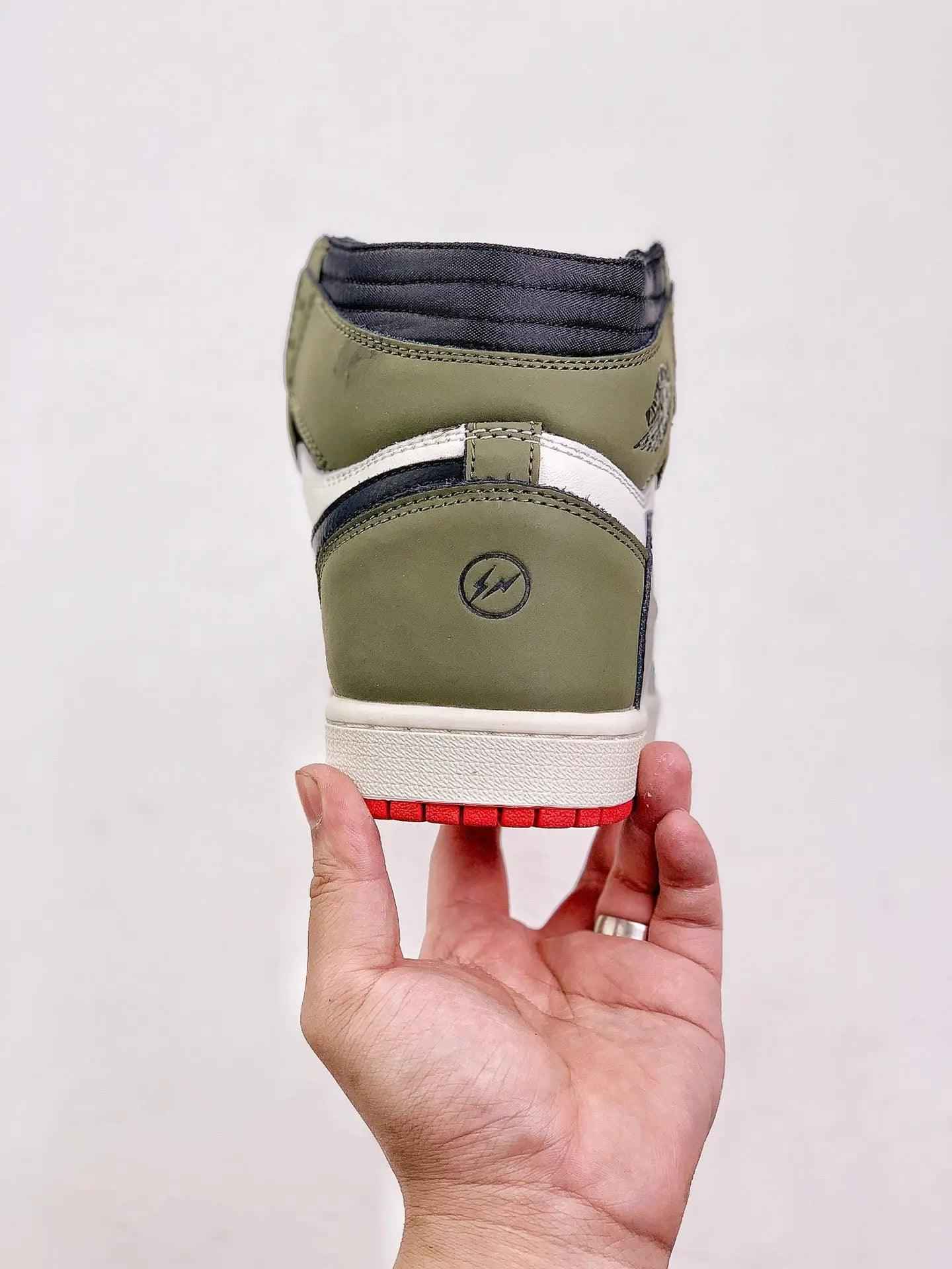 Custom GREEN T-Scott x Fragment x Air Jordan 1 High Q ( Customs And Box ), Jordan 1 Sneakers Active CACTUS JACK
