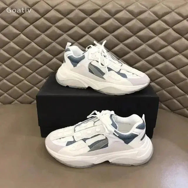 High Quality Cowhide Stitched Bone Shape Unisex Sneakers - 1984