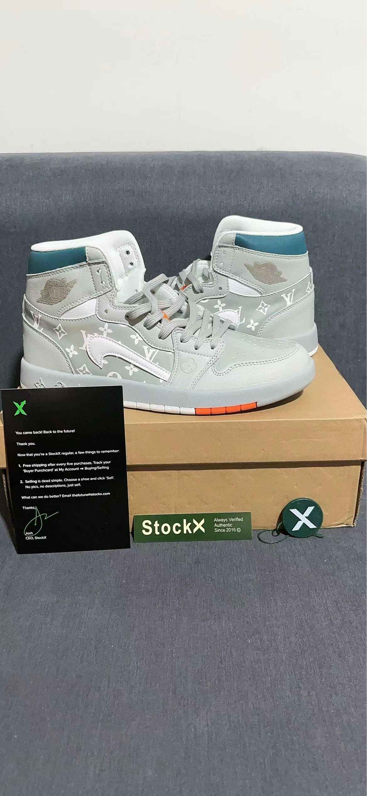 Custom Air Jordan 1 x LV Monogram