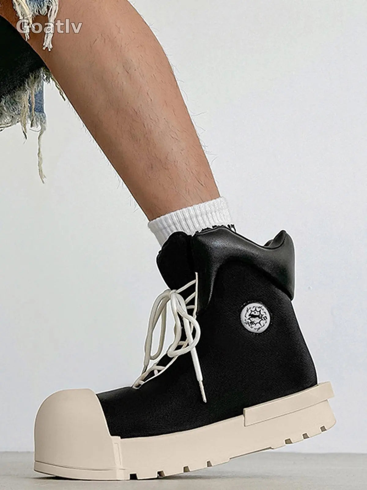 Sneakerhill High Top Canvas Platform Sneakers - 1984