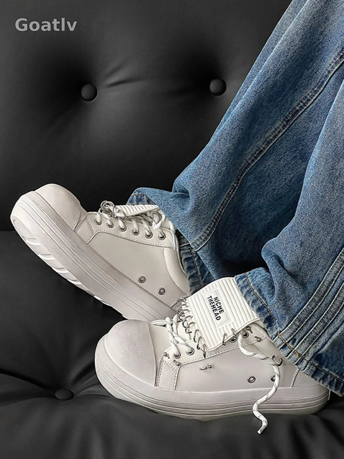 Sneakerhub Punk Metal Ring Platform Sneakers - 1984