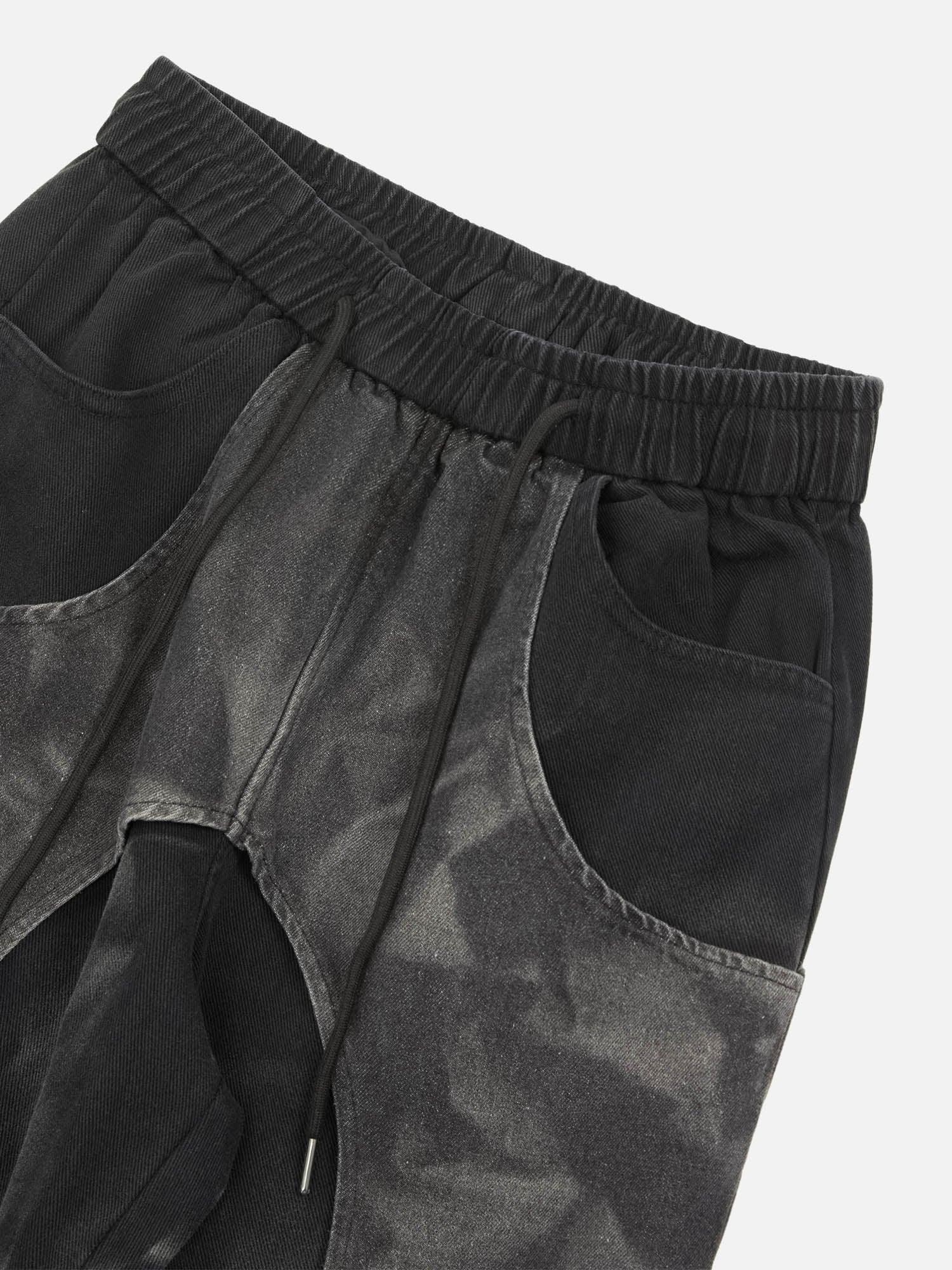1984 Distressed Tie-dye Cutout Hip-hop Sweatpants - 1984brand