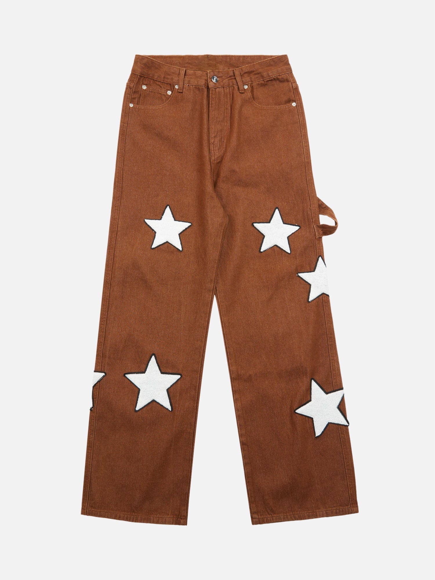1984 American Retro Embroidered Five-pointed Star Jeans - 1984brand